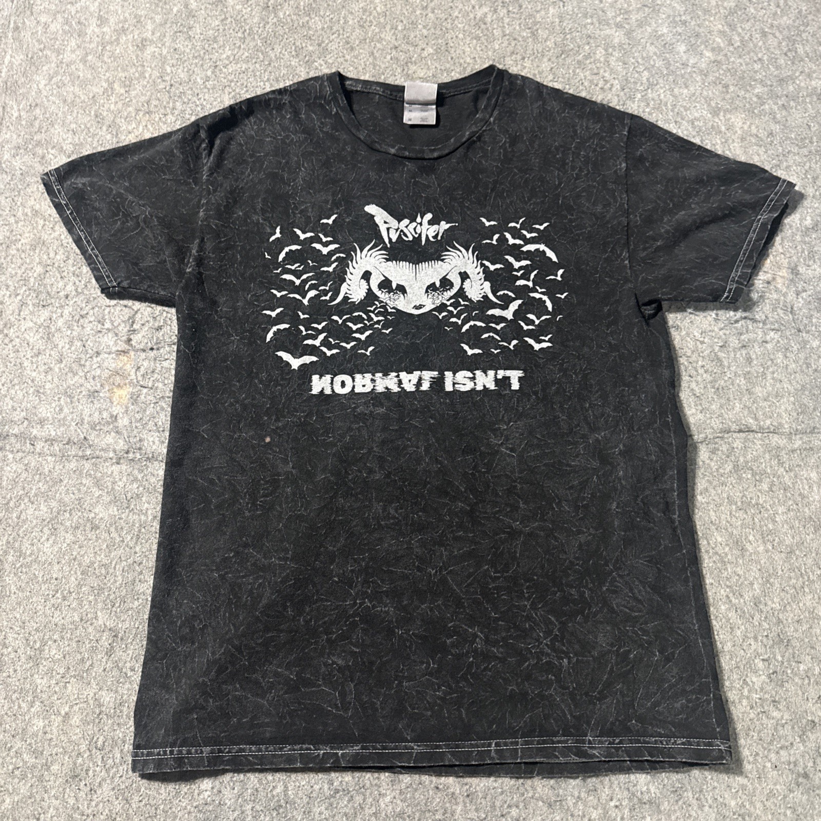 Puscifer T Shirt Mens Medium Short Sleeve Graphic Print Normal Isn’t Bats Tee
