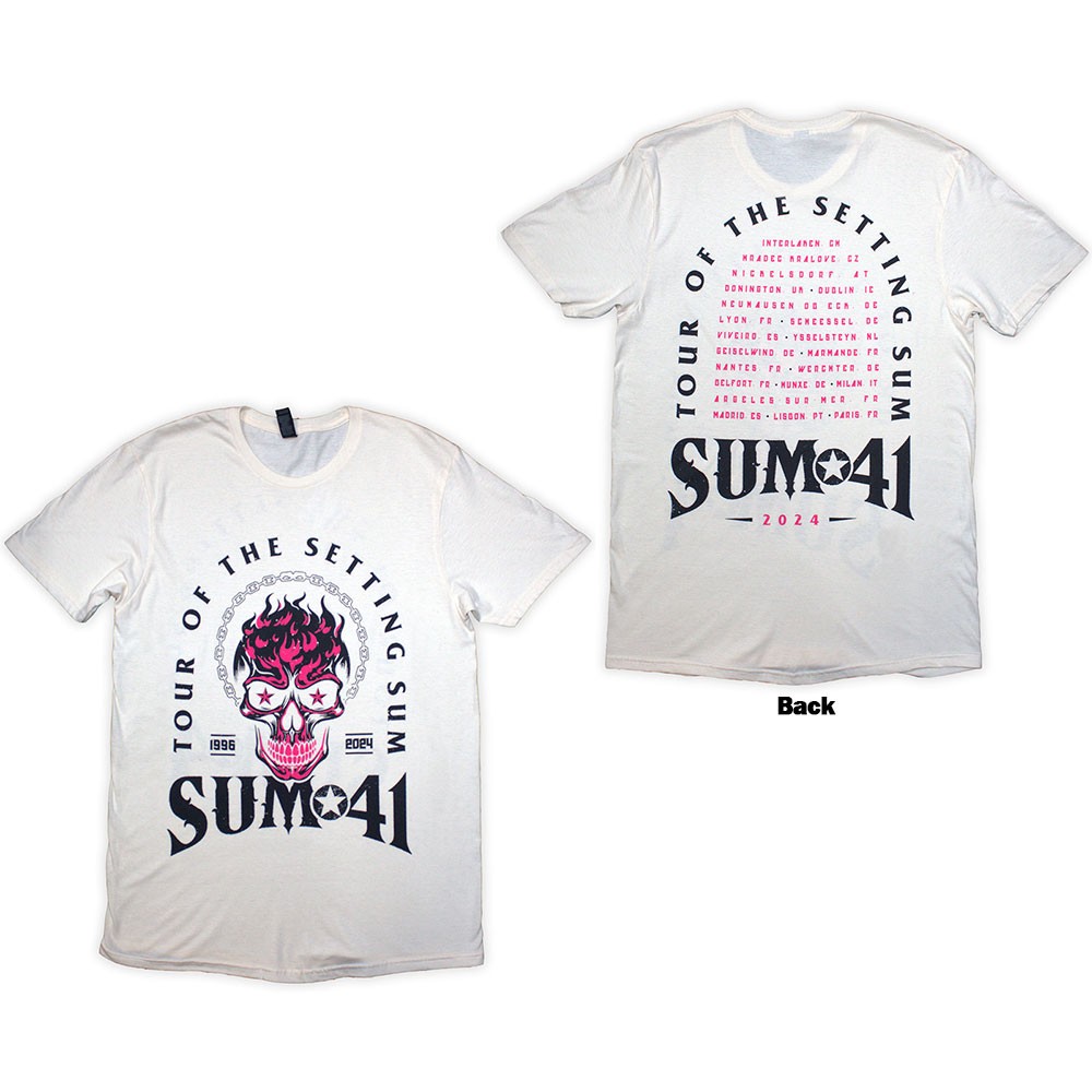 Sum 41 Tour ’24 Pink Skull T-Shirt Neutral New