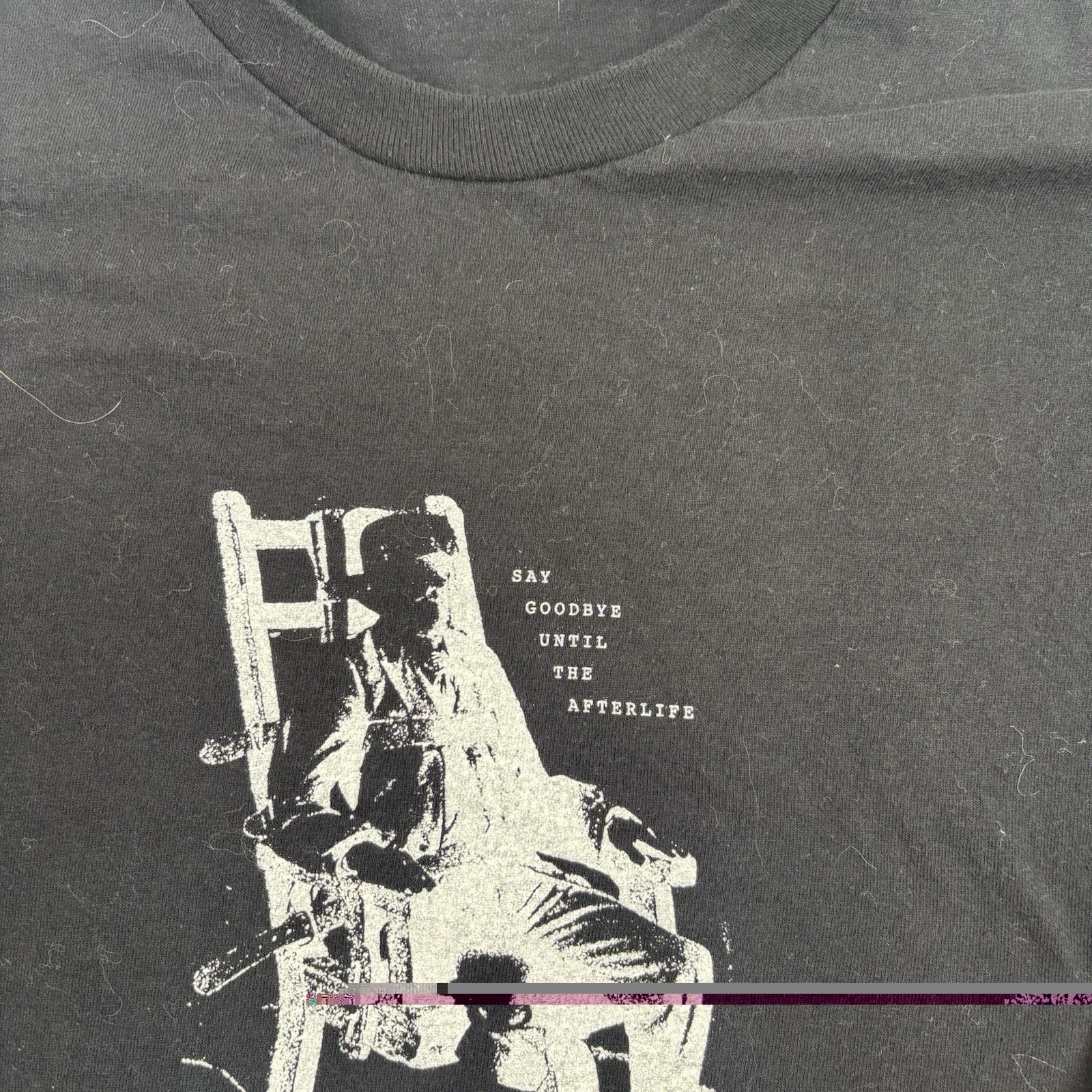 Dying Wish Say Goodbye Until The Afterlife Black SS Band Graphic Shirt Men’s Med