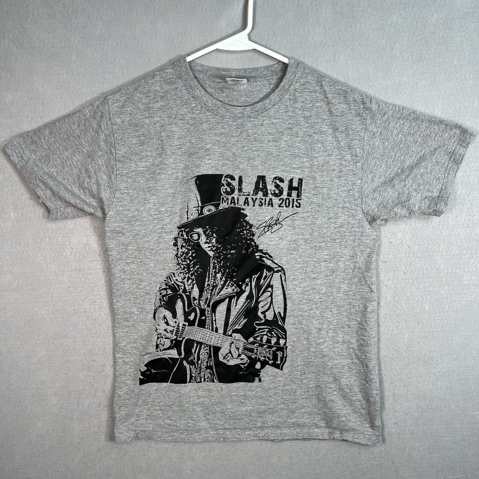 Slash Malaysia 2015 Tour Live In Luala Lumpur T Shirt Fits Small Gray Mens