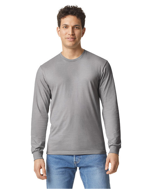 Gildan G674 Unisex Softstyle CVC Tee Long Sleeve Top Stylish T-Shirt