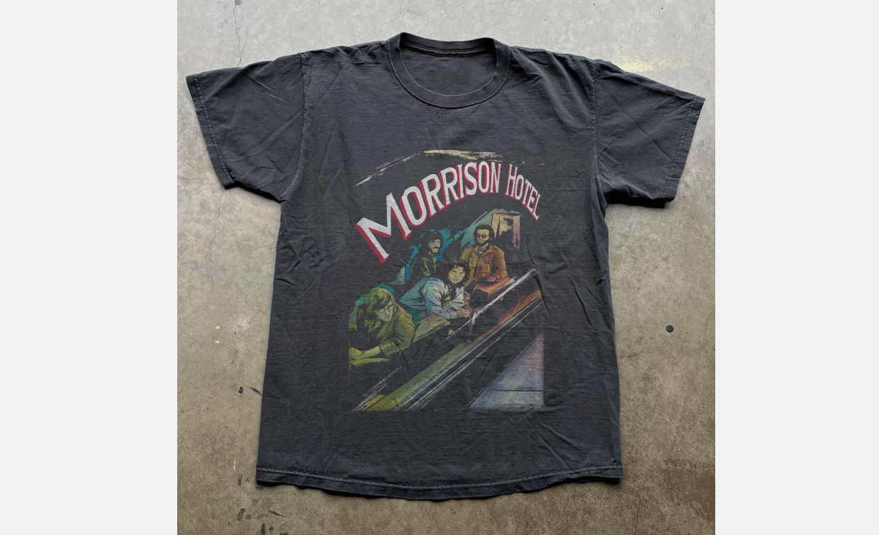 The Doors Morrison Hotel Album T-shirt, Unisex Black T-shirt, Size S-5XL