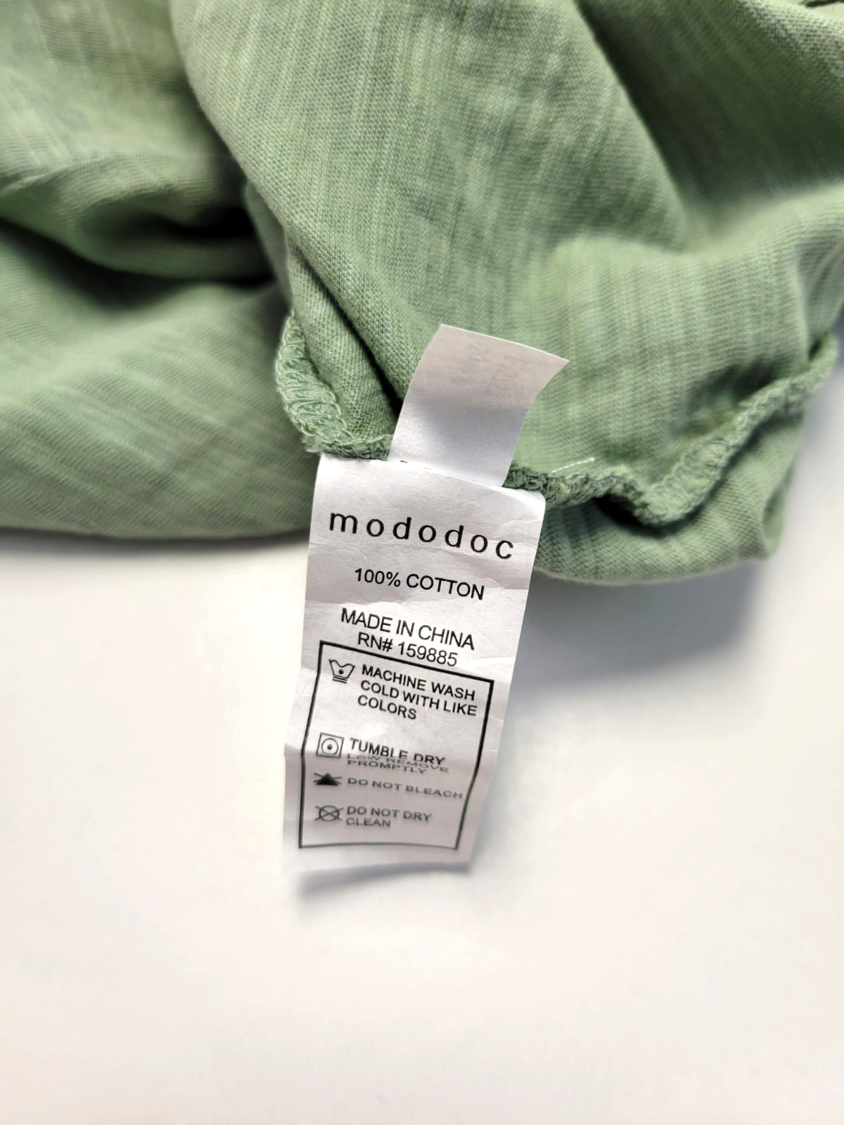 $65 New MODODOC Short Sleeve HENLEY SHIRT Men’s LARGE L Hazy Sage Green COTTON