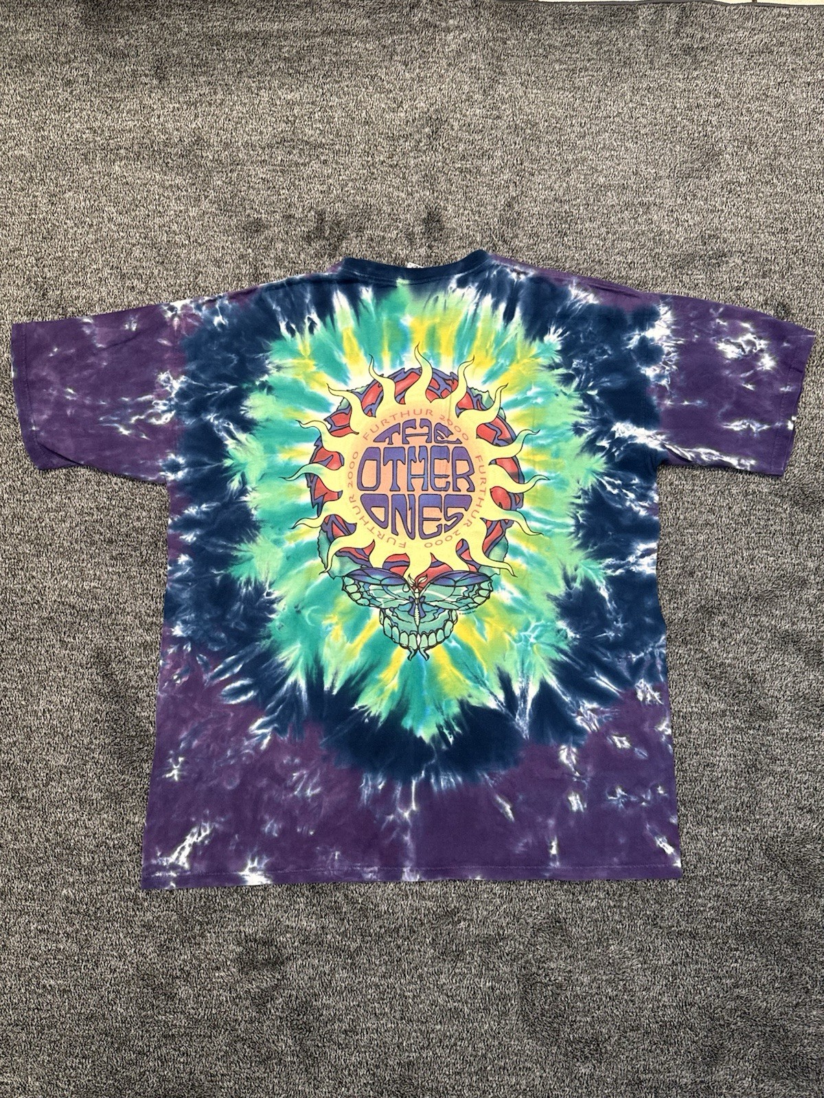 VTG Grateful Dead The Other Ones Further Liquid Blue T-Shirt Tie-Dye Men Size XL