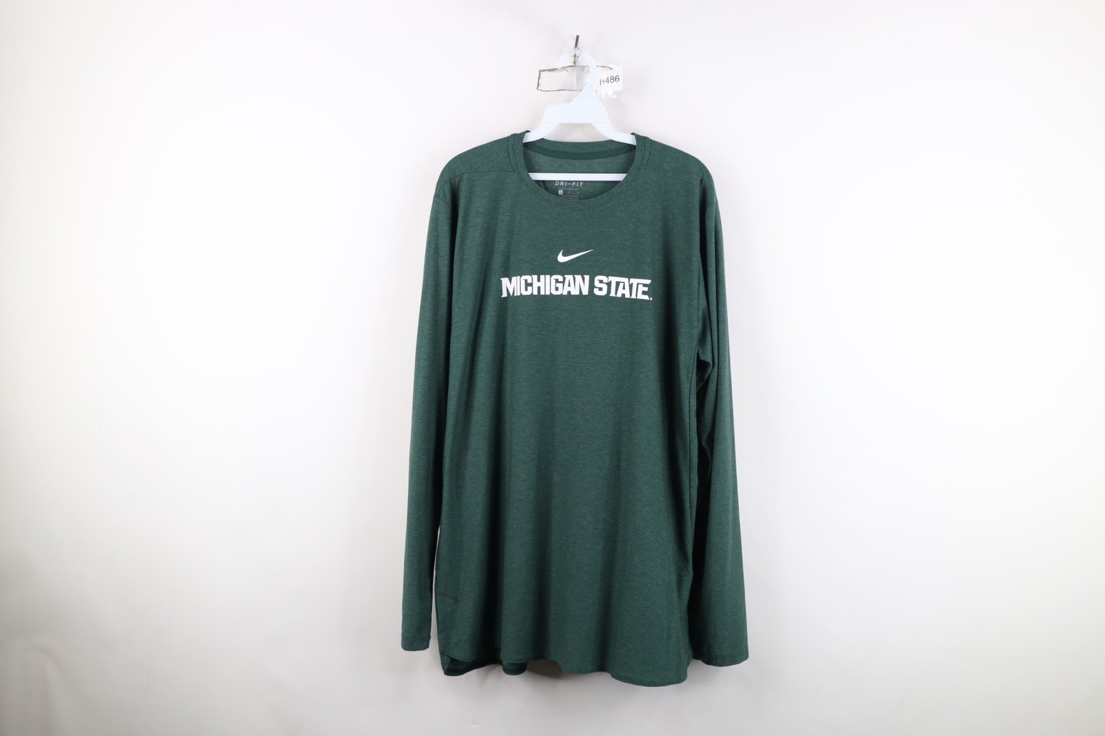 Nike Mens L Travis Scott Center Swoosh Michigan State University T-Shirt Green