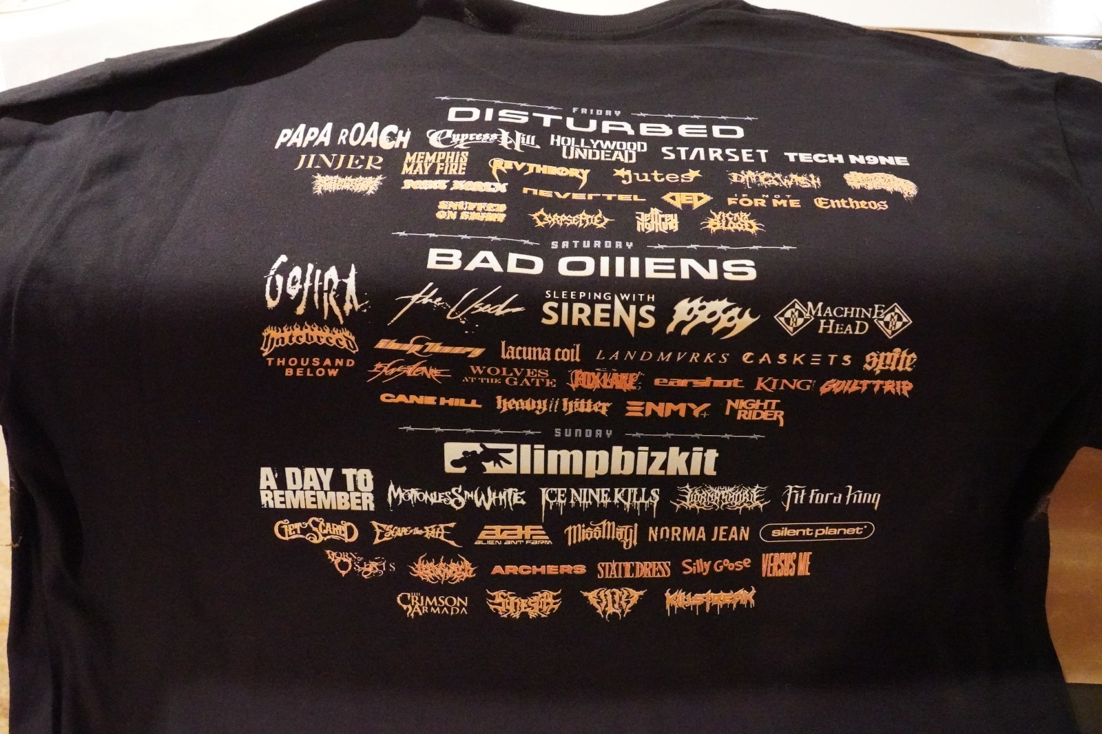 Inkcarceration Prison Music Festival Ink 2026 T Shirt Black Gildan XL L M