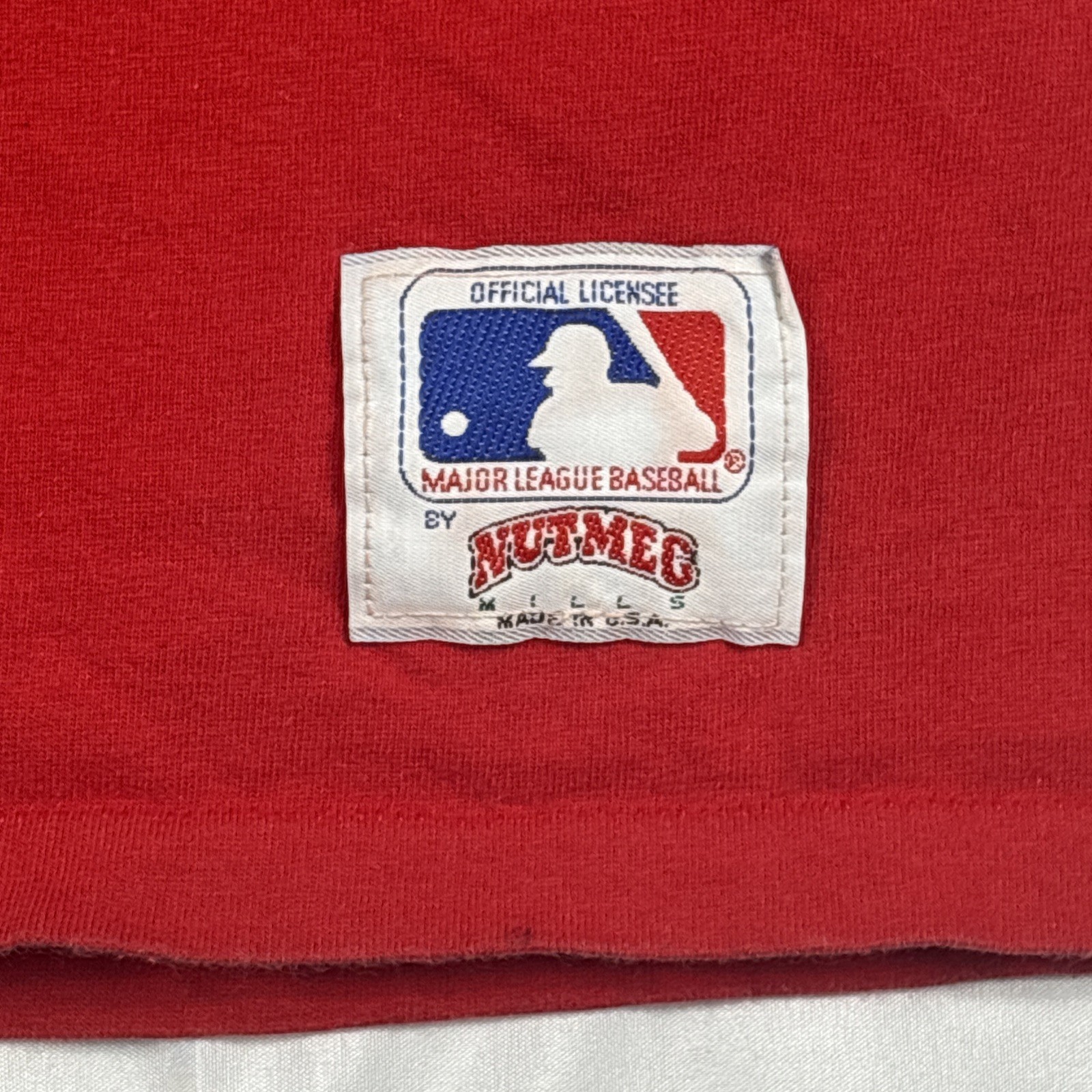 Vintage 1991 Nutmeg Mills Cincinnati Reds Red MLB Baseball T Shirt Size L