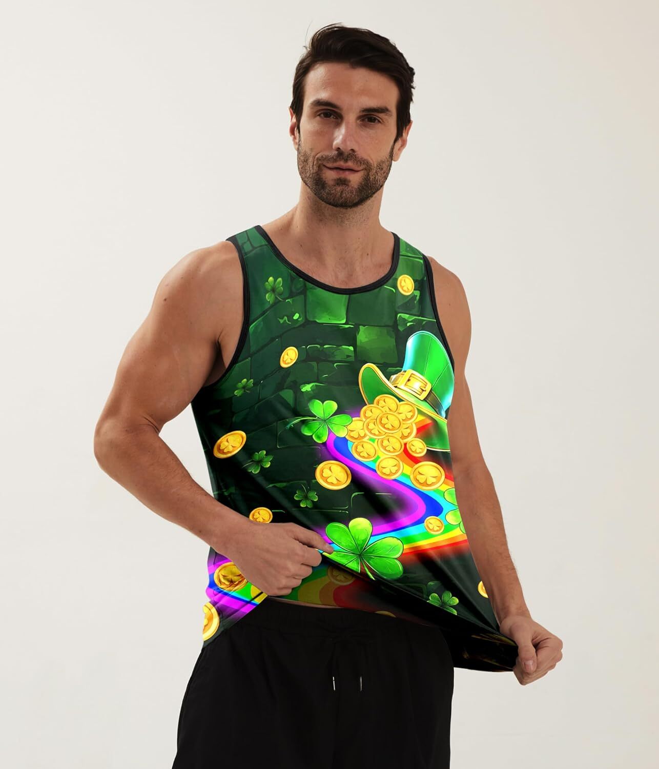 Mens Tank Tops Funny Graphic Summer Sleeveless Tank Top,comfortable, breathable