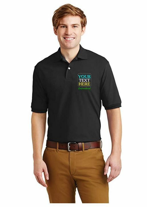Custom Text logo button up Embroidered Fit Shirt Custom Personalized Thread POLO