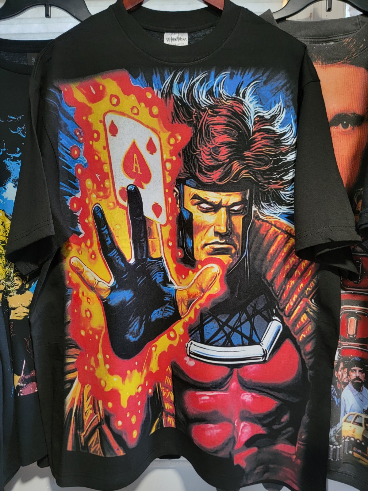 GAMBIT MODERN ON A SHAKA HEAVYWEIGHT GARMET DYED T SHIRT “MODERN”