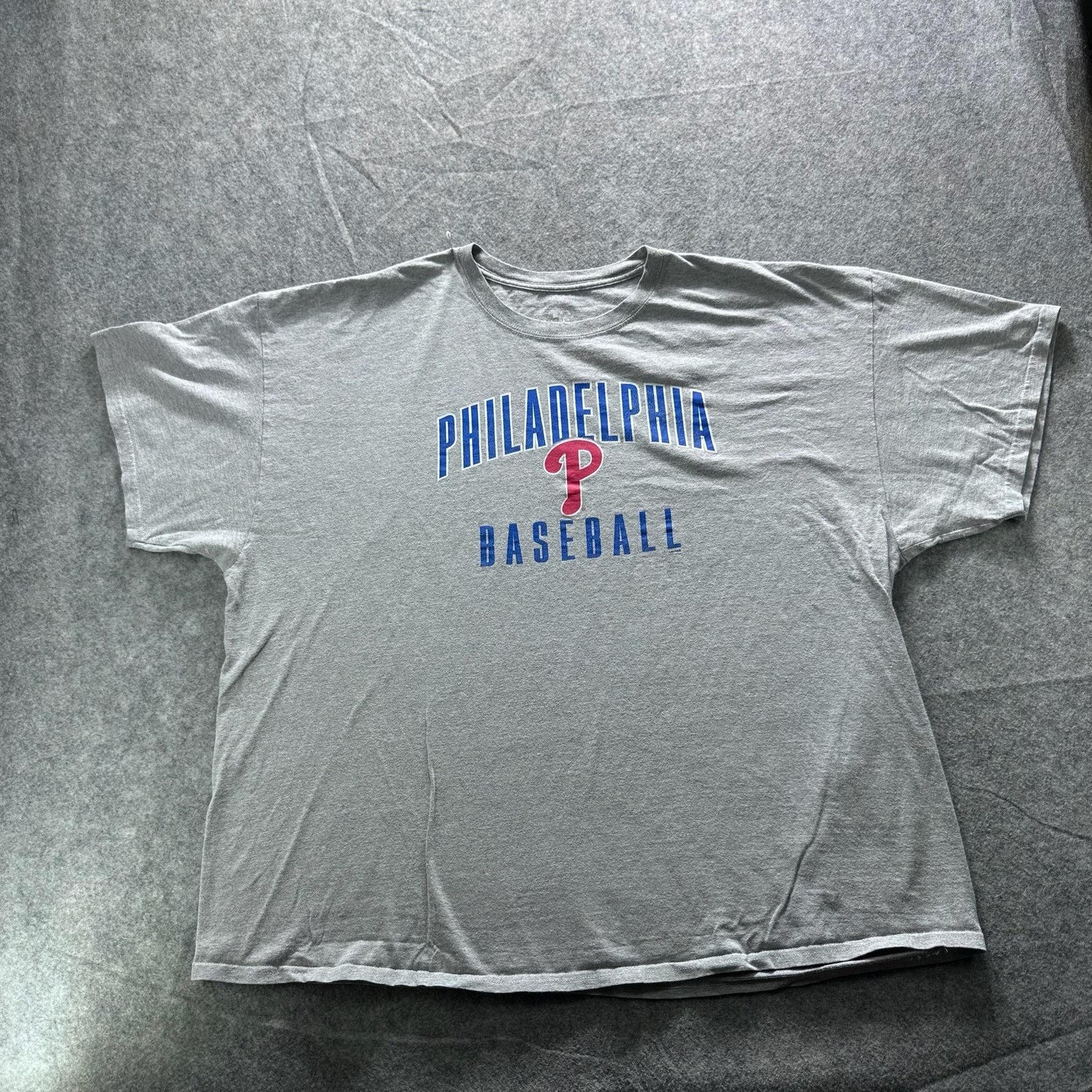 Phillies Baseball Tee Genuine Merchandise Shirt Mens 3XL Gray Crewneck Soft