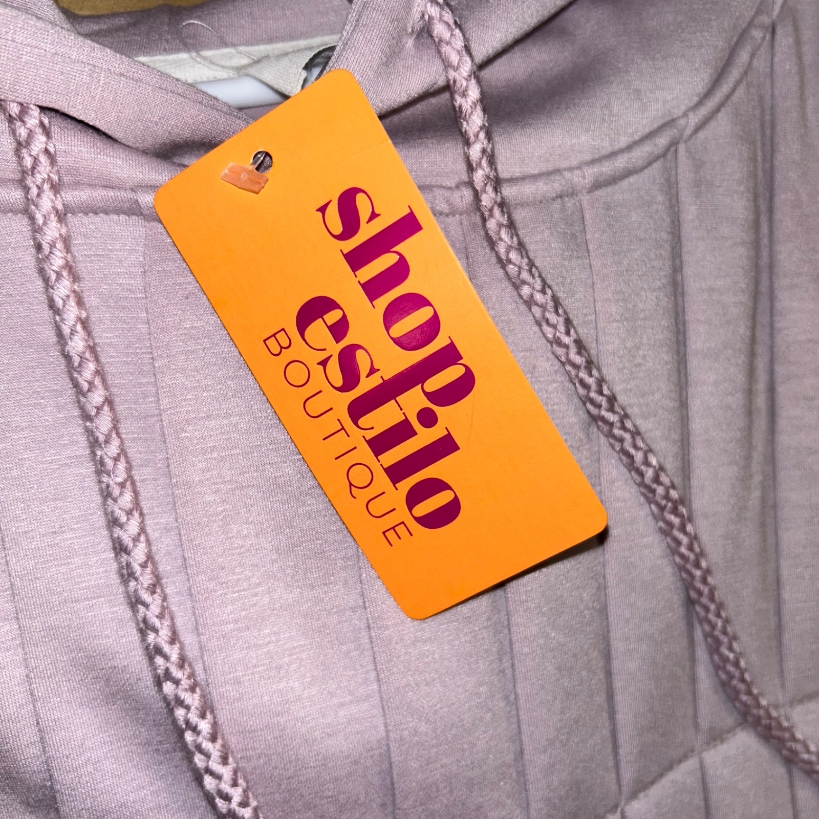 NEW Bucket List Hoodie Womens Medium Lavender Purple Pleated Hooded Sweatshirt