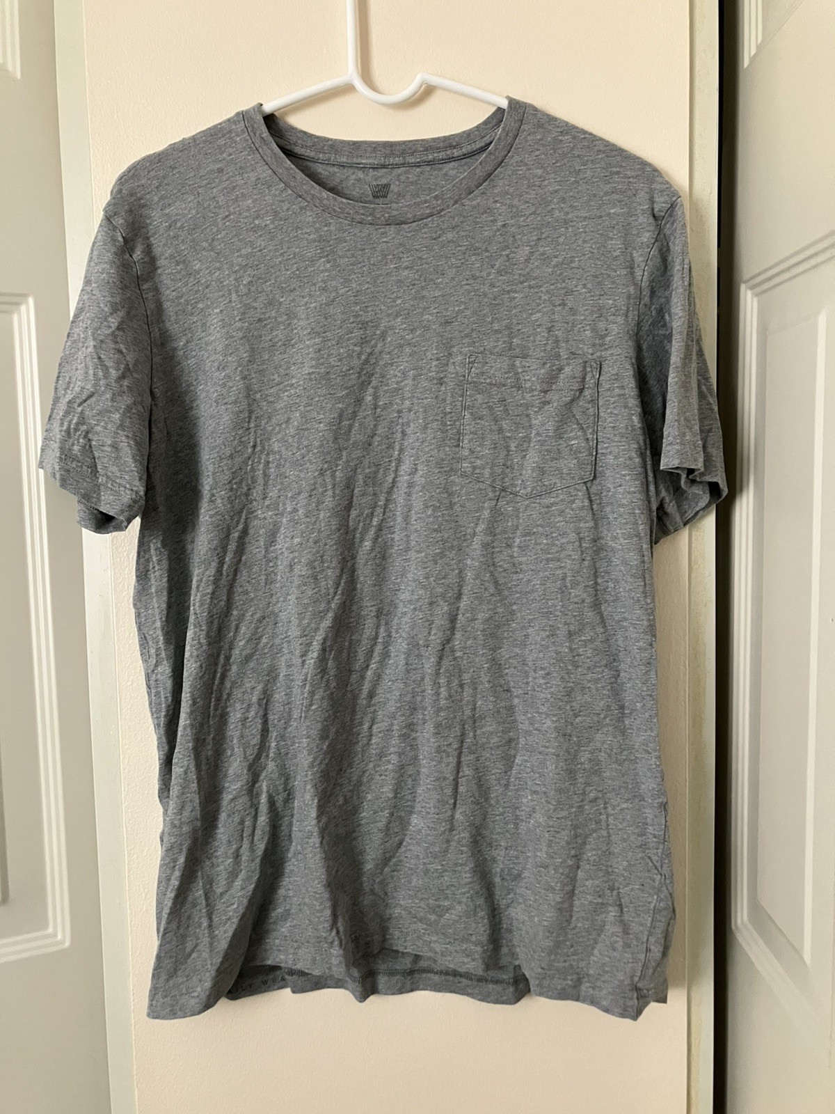 Mack Weldon Pocket Tee Mens Large Minimalist Pima Cotton Crewneck Grey T-Shirt