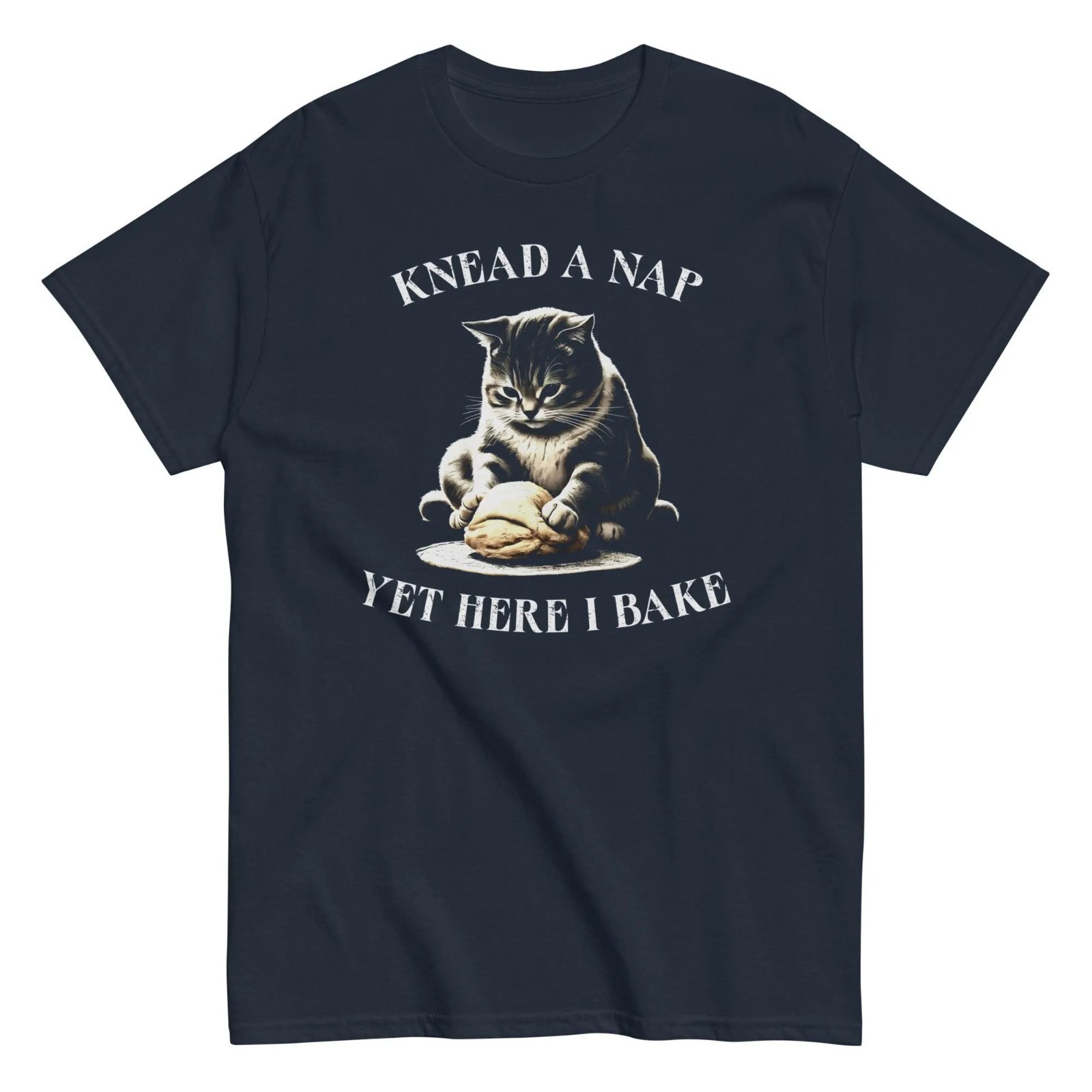 Cat Making Biscuits Shirt Cute Cat Baking Cookies Unisex T-Shirt