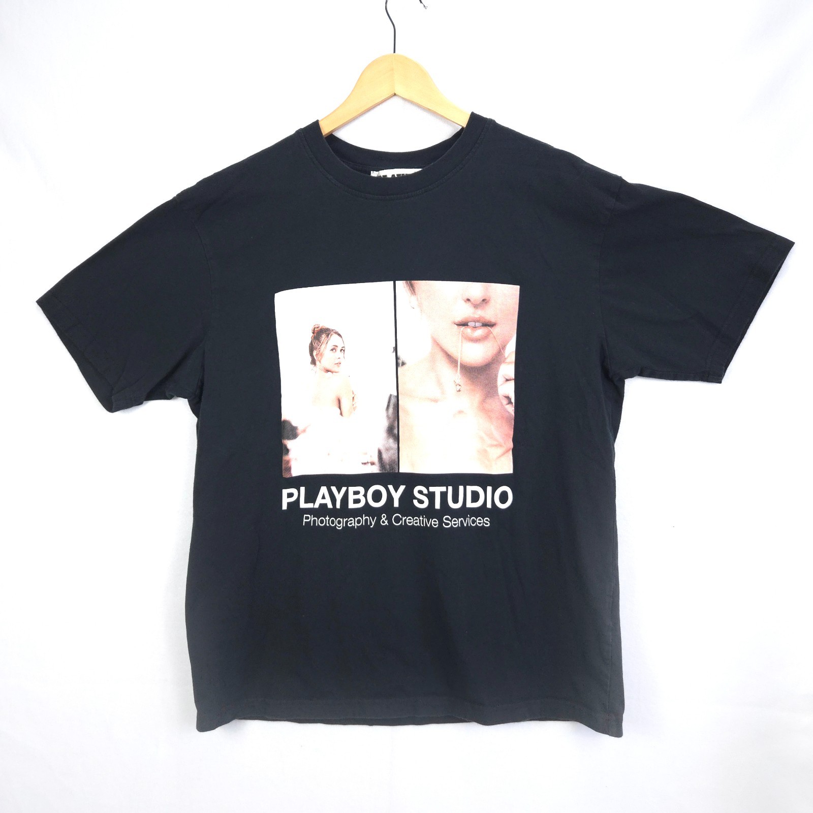 PacSun Playboy Studio T-shirt in Black, Size L (See description)