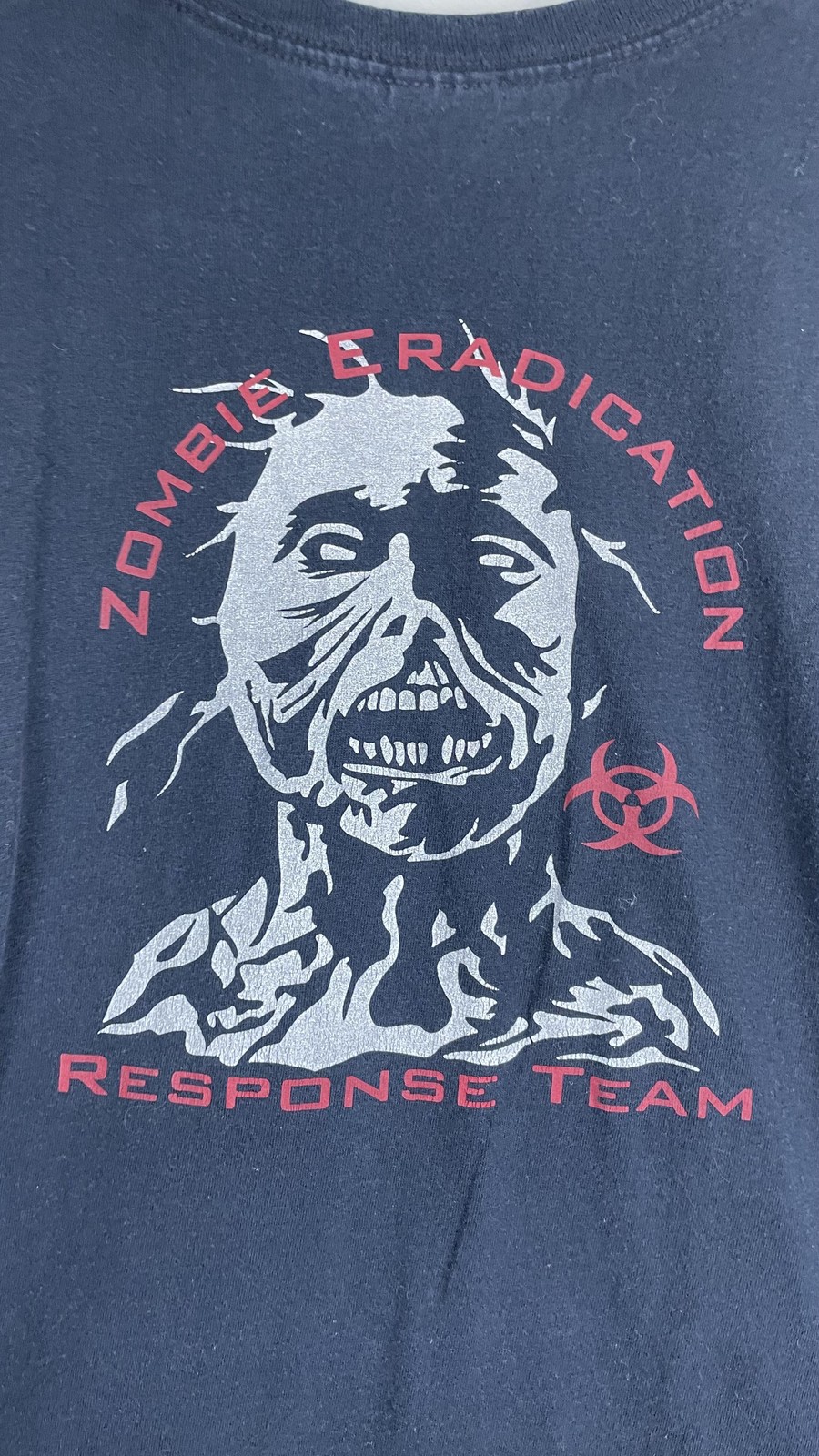 Gildan Shirt Mens XL Blue Zombie Eradication Response Team Leader Graphic Tee