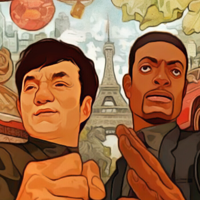 Rush Hour T-Shirt Jackie Chan 成龍 Chris Tucker Classic Movie Graphic Tee
