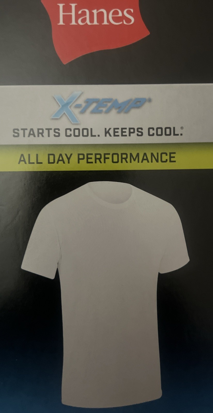 XL Hanes Men 3 Pack Tagless X-Temp All day Performance White T-Shirts New