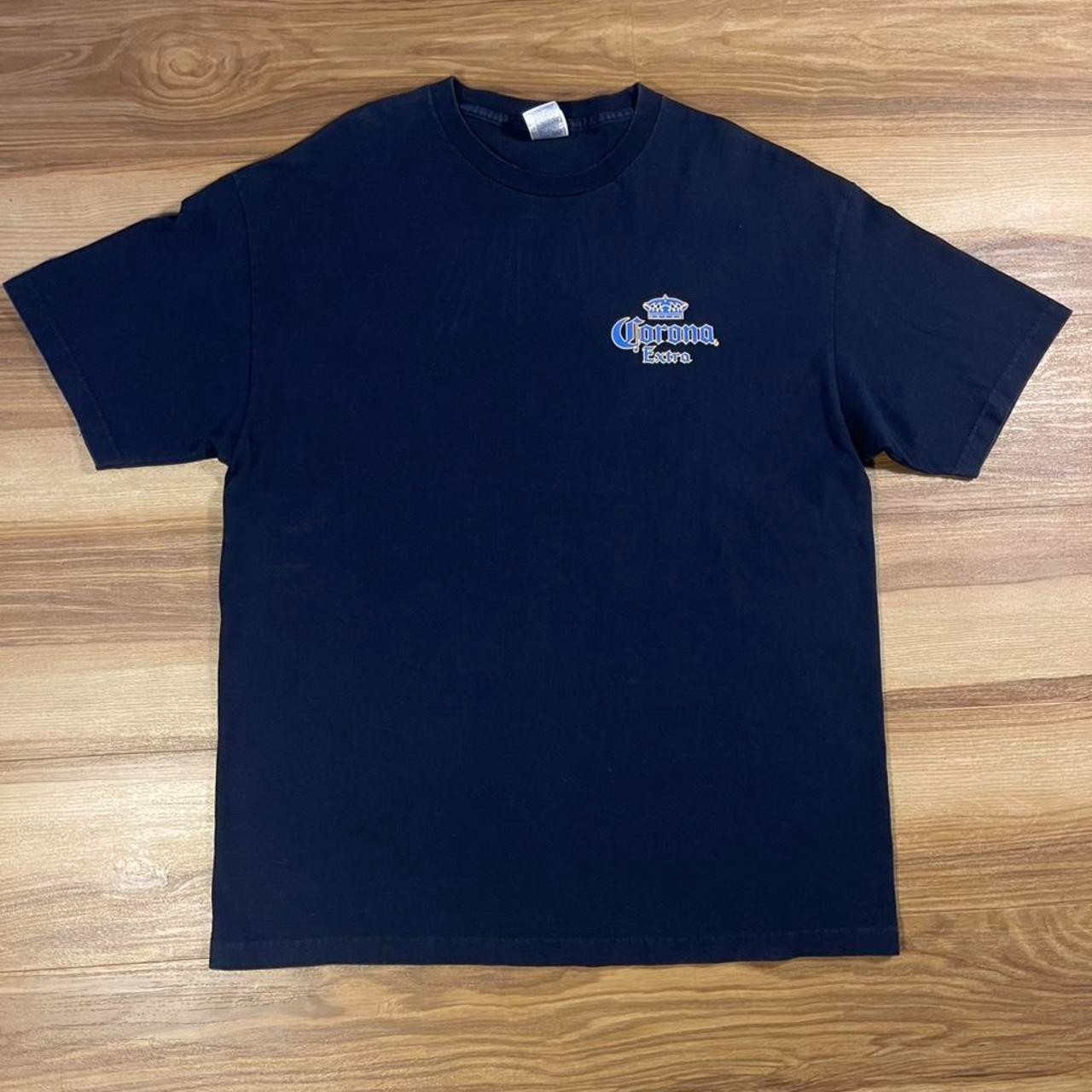 Vintage AAA Corona Extra Beer Blue Corona Style Shirt Mens Size XL