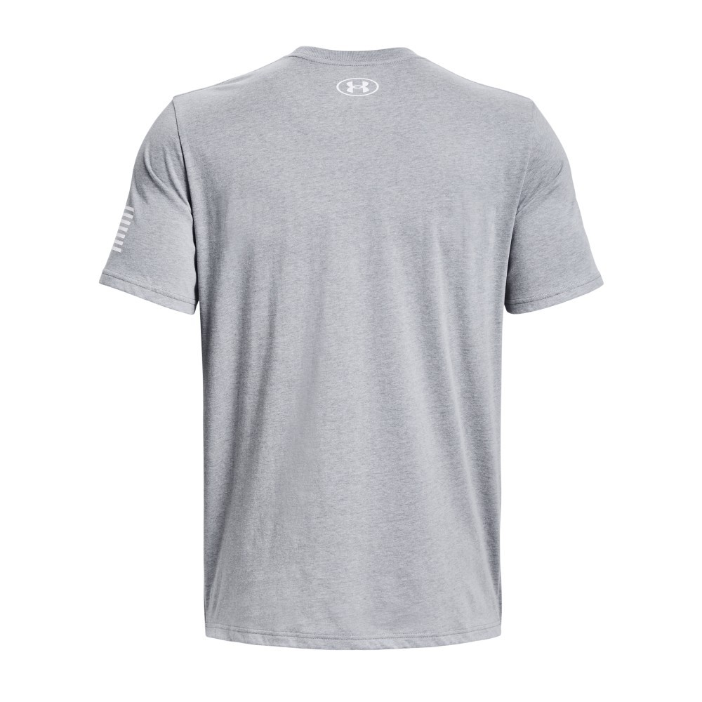 Under Armour 1370811 Men’s UA Freedom Logo T-Shirt, Steel Light Heather, Large