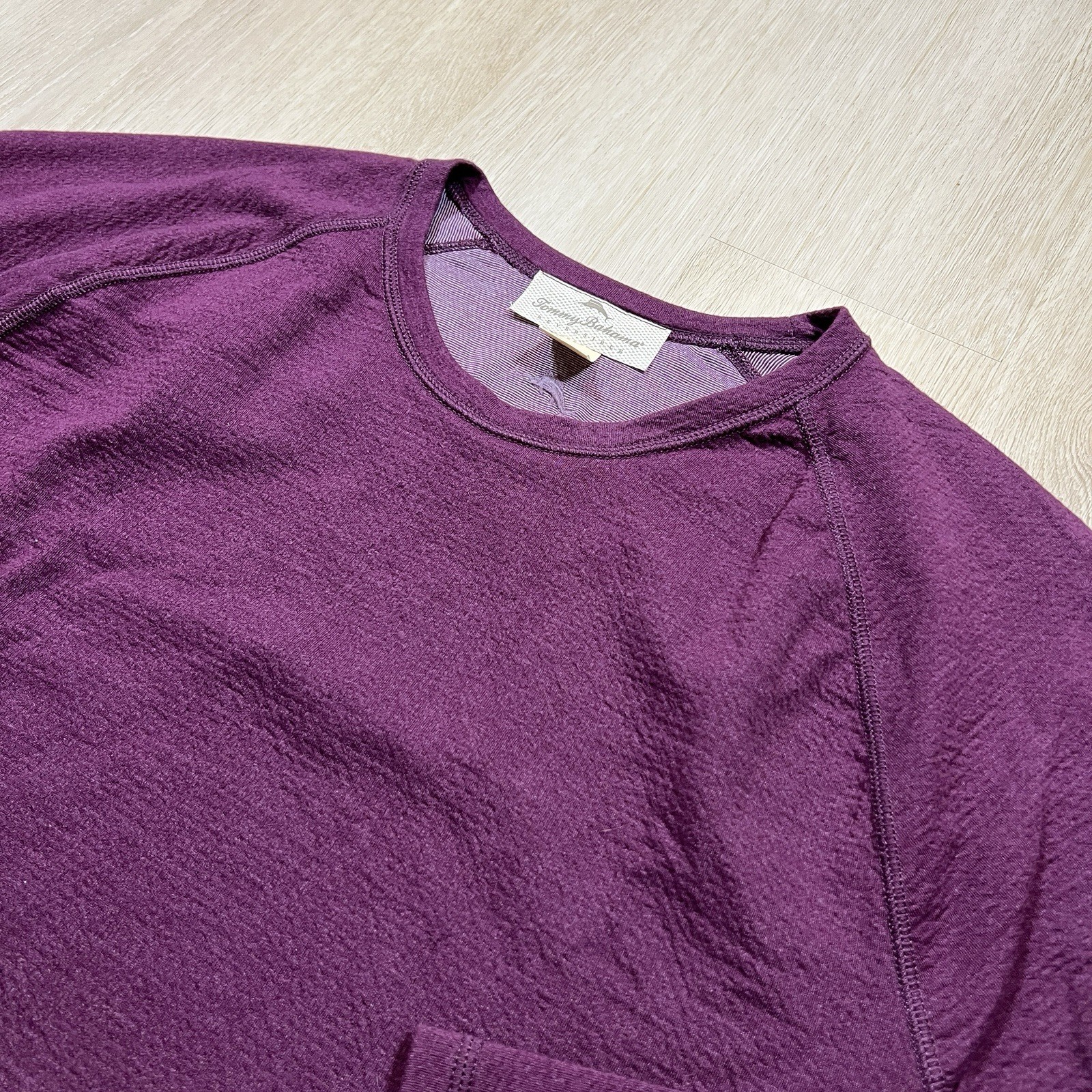 Tommy Bahama Men’s XXXL Reversible Long Sleeve TShirt – Purple Cruisewear
