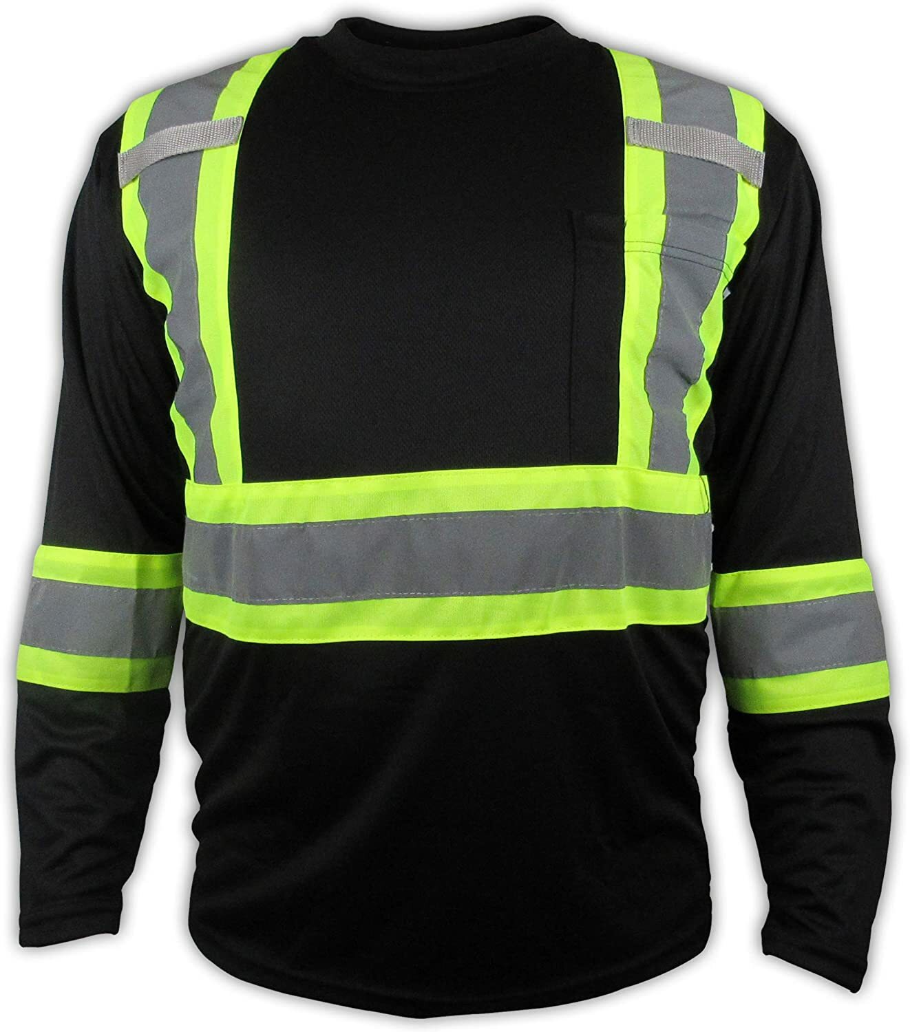 Black High Visibility Safety Shirt Choose size