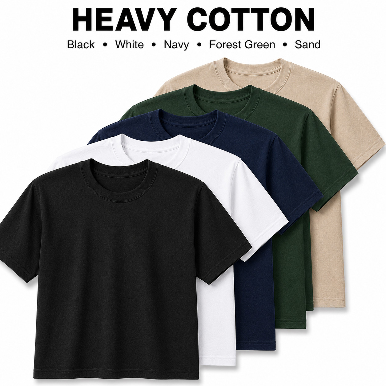 Gildan Heavy Cotton 5000 T-Shirt 3 & 5 Pack Men’s Fashion Color Cotton Tee S-5XL