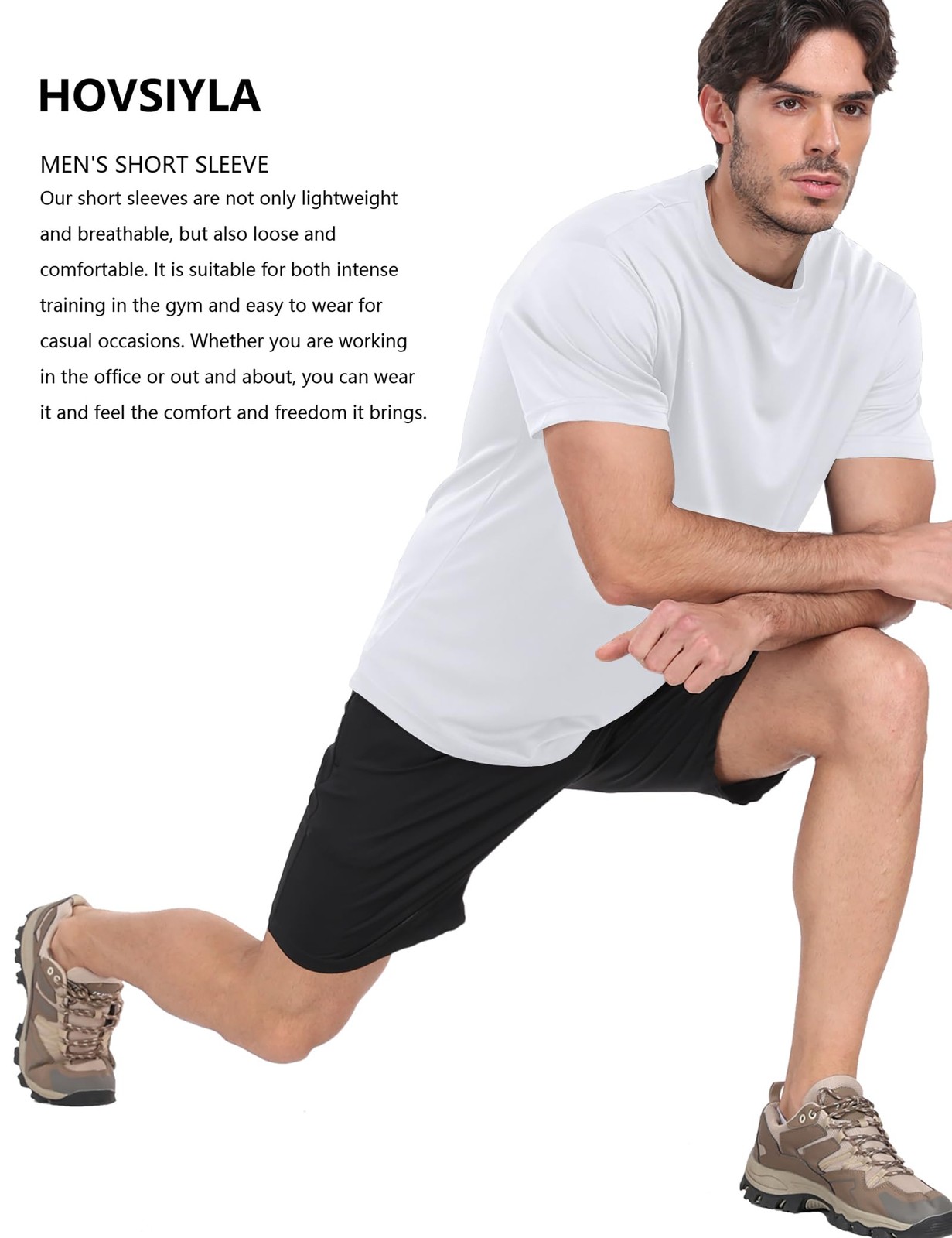 5 Pack Workout Shirts for Men Athletic Running Gym Quick Dry Short Sleeve Per…