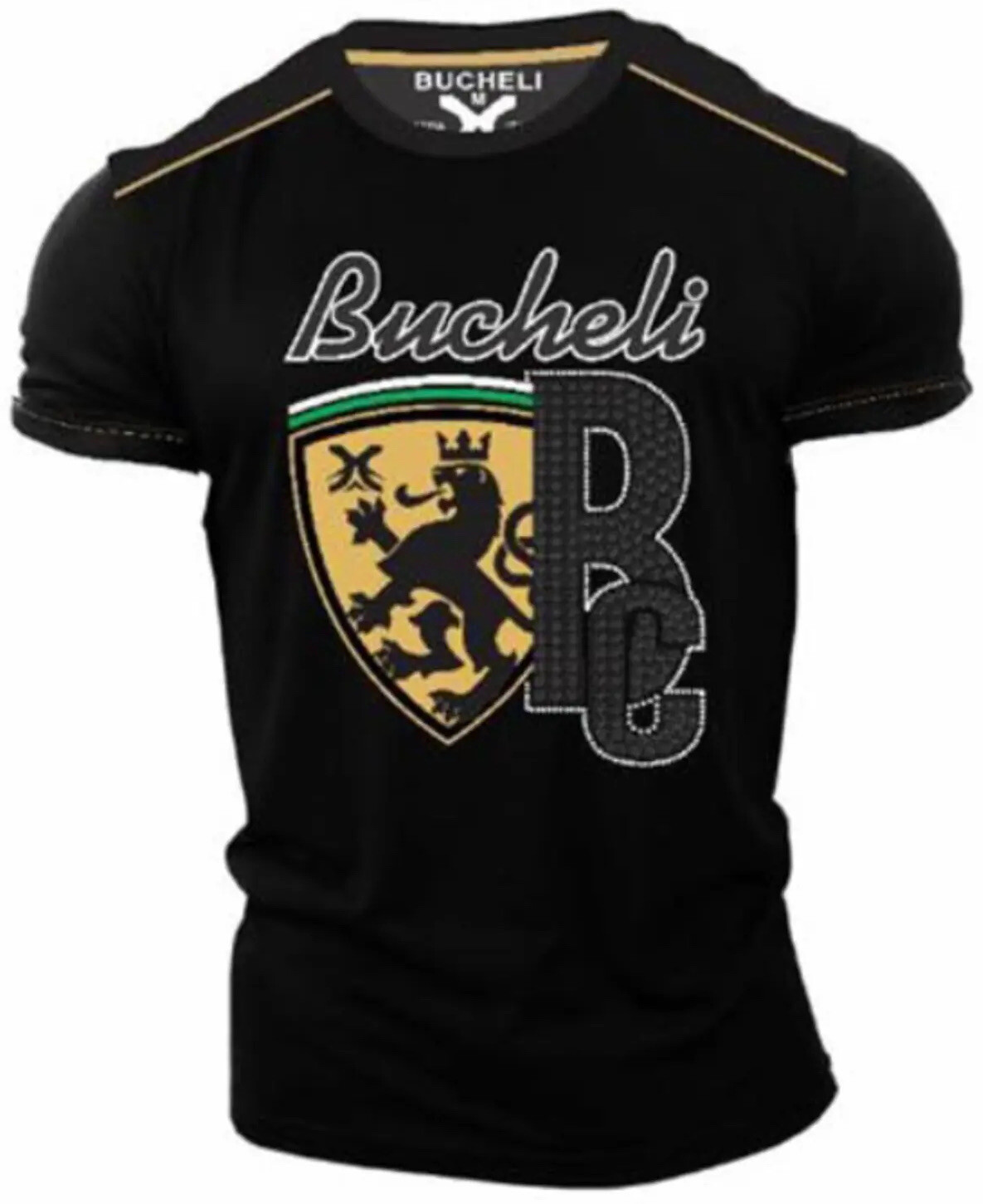Men’s Bucheli T Shirt,Italian Style,Cotton,Slim Fit,Stretch L XL…A11.A