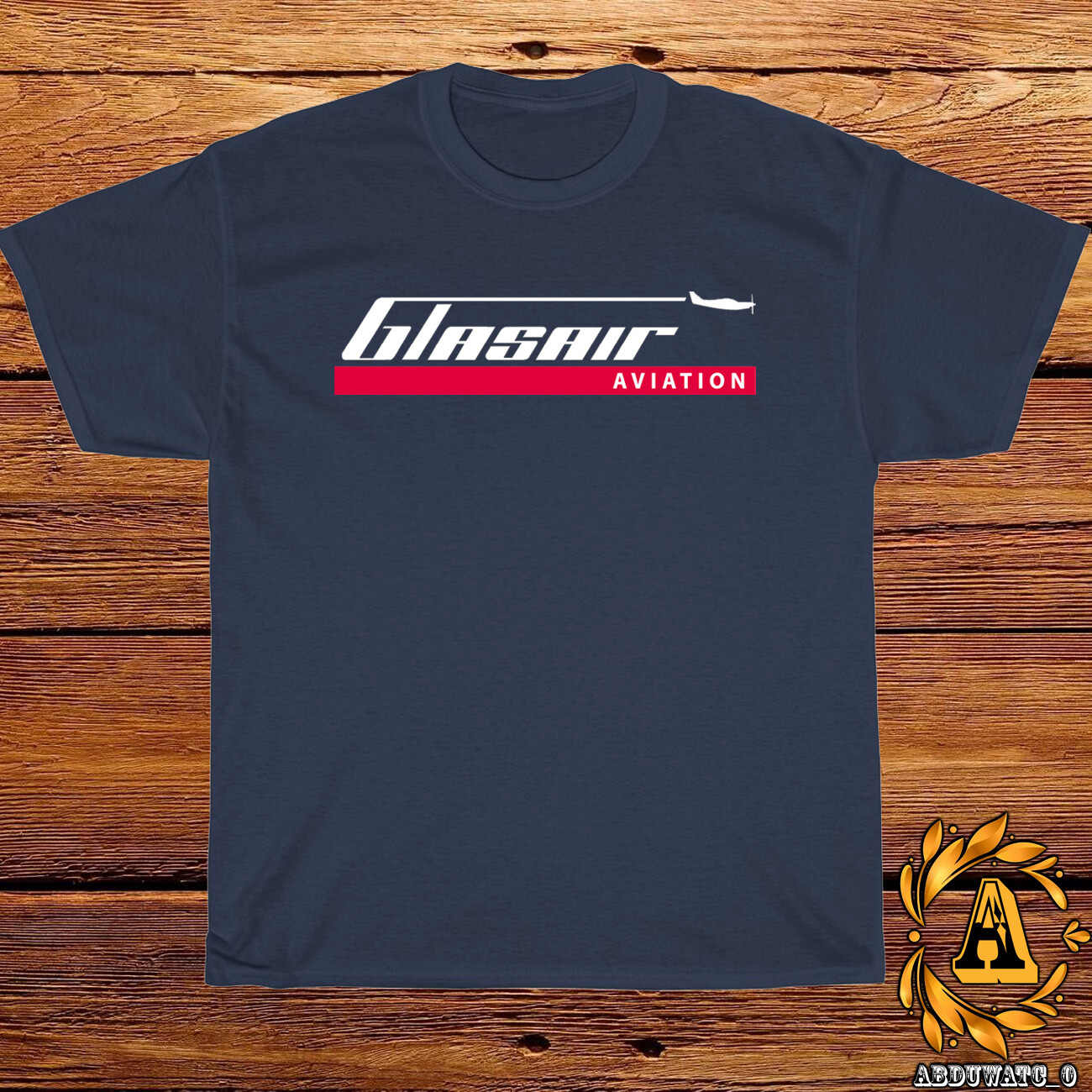 Glasair Aviation Company Old Logo Black/ Grey/ White/ Navy T-Shirt S-5XL