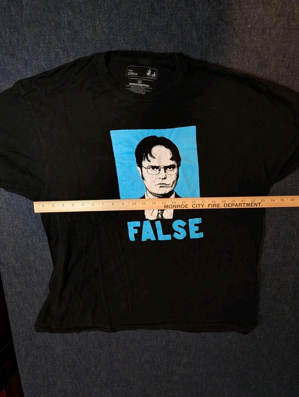 The Office Dwight Schrute False T Shirt Ripple Junction 2XL Graphic Tee
