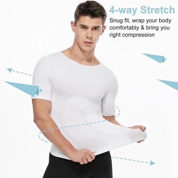 Men Shirts Gynecomastia Compresson Tank Top Slimming Body Shaper Vest Undershirt