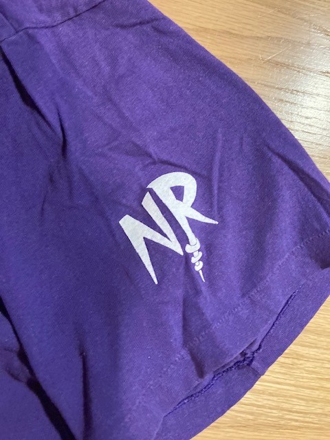 Vintage Original ’80s NAKED RAYGUN tshirt Purple/Green XL Chicago Punk EXCELLENT