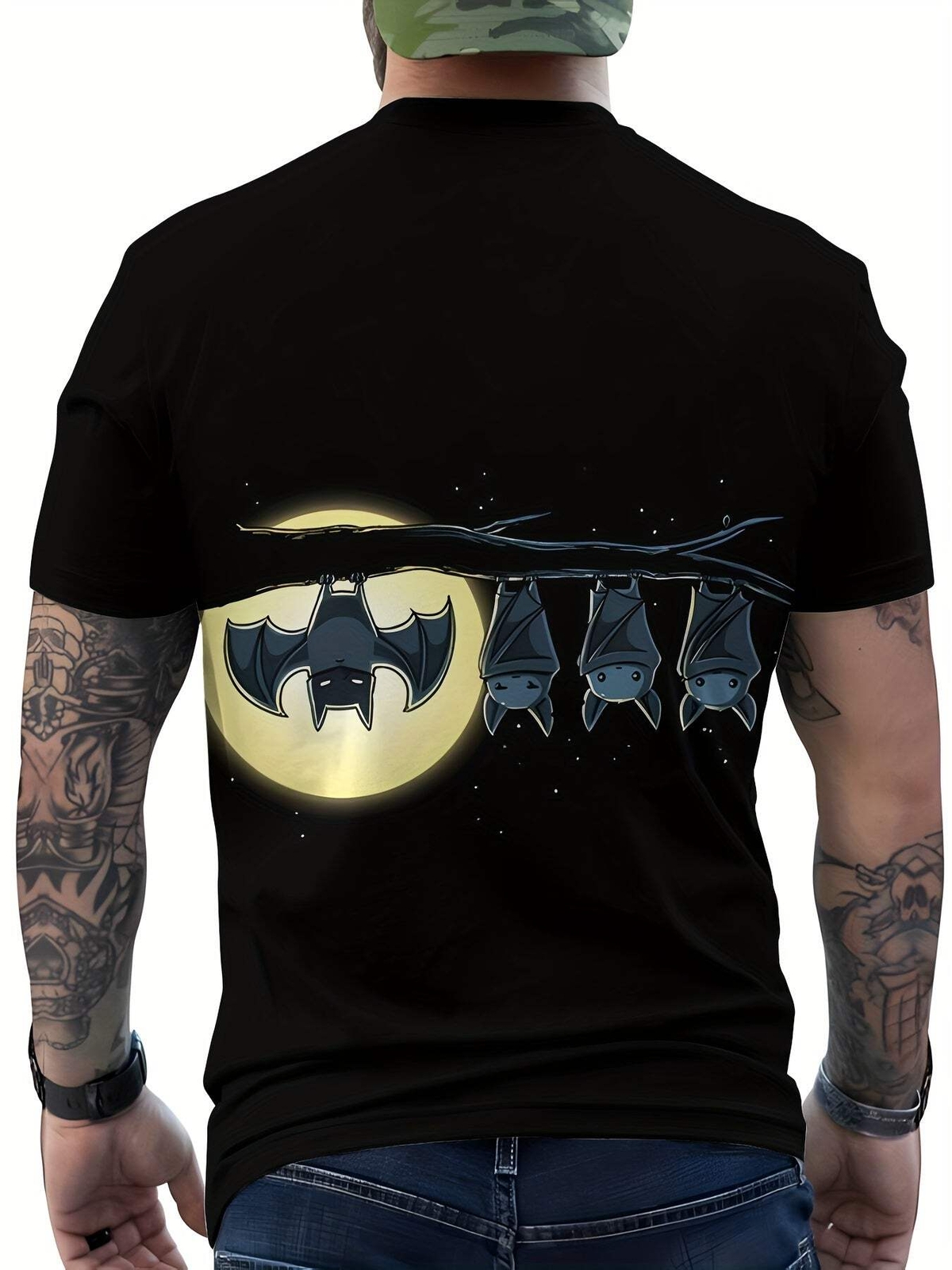 Men’s 3D Printed Fashionable T-shirt – Casual Breathable Polyester Fiber, Machin