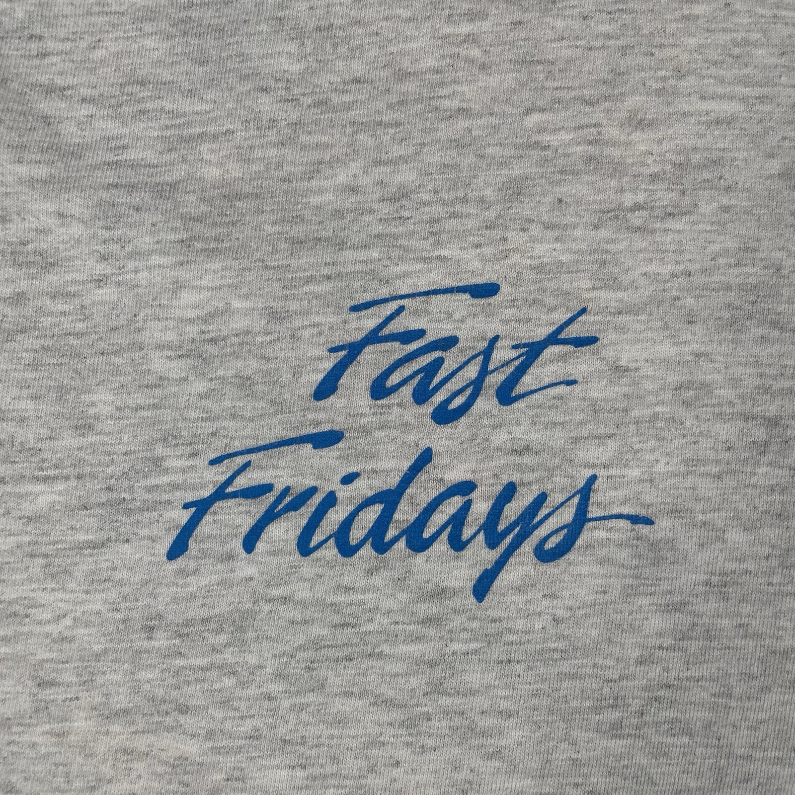 Vtg Fast Fridays Speedway Motorcycle Racing T-Shirt Mens XL Gray Made In USA