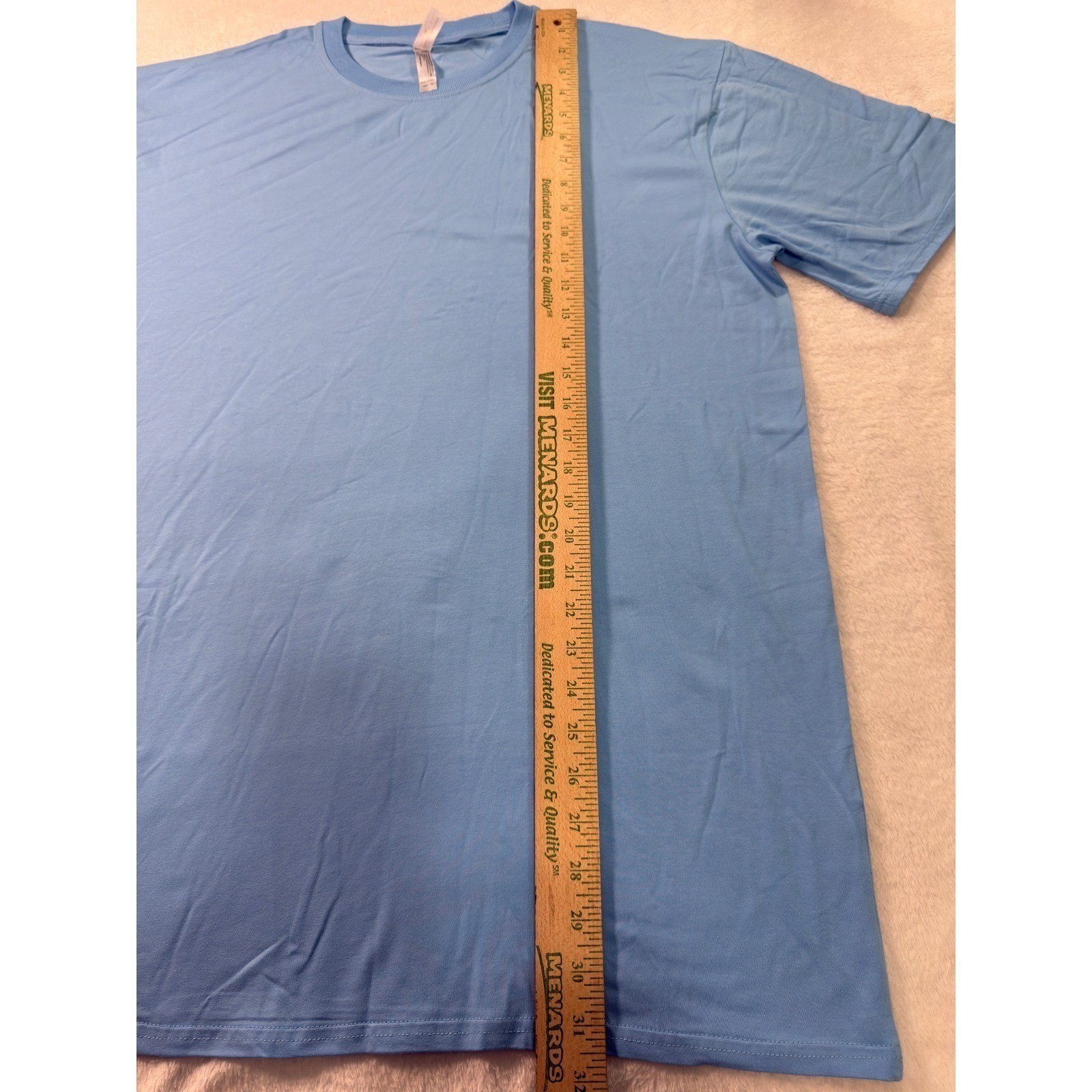 Royal Avalon Mens XL Bamboo Cotton UPF 50+ Sun Protection T-Shirt Sky Blue