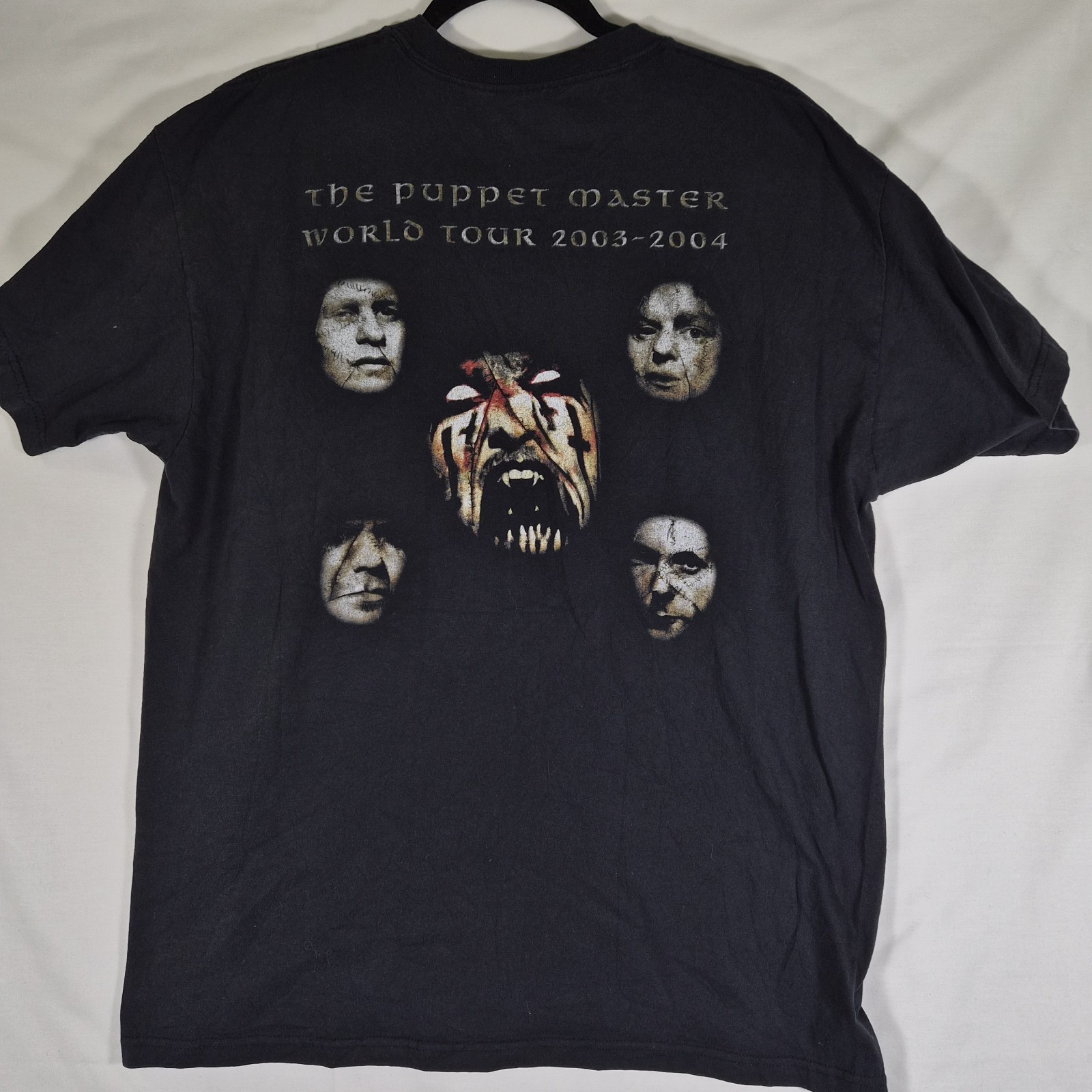 Vintage 2003 King Diamond Puppet Master Tour T Shirt XL Black Band Tee 2000s