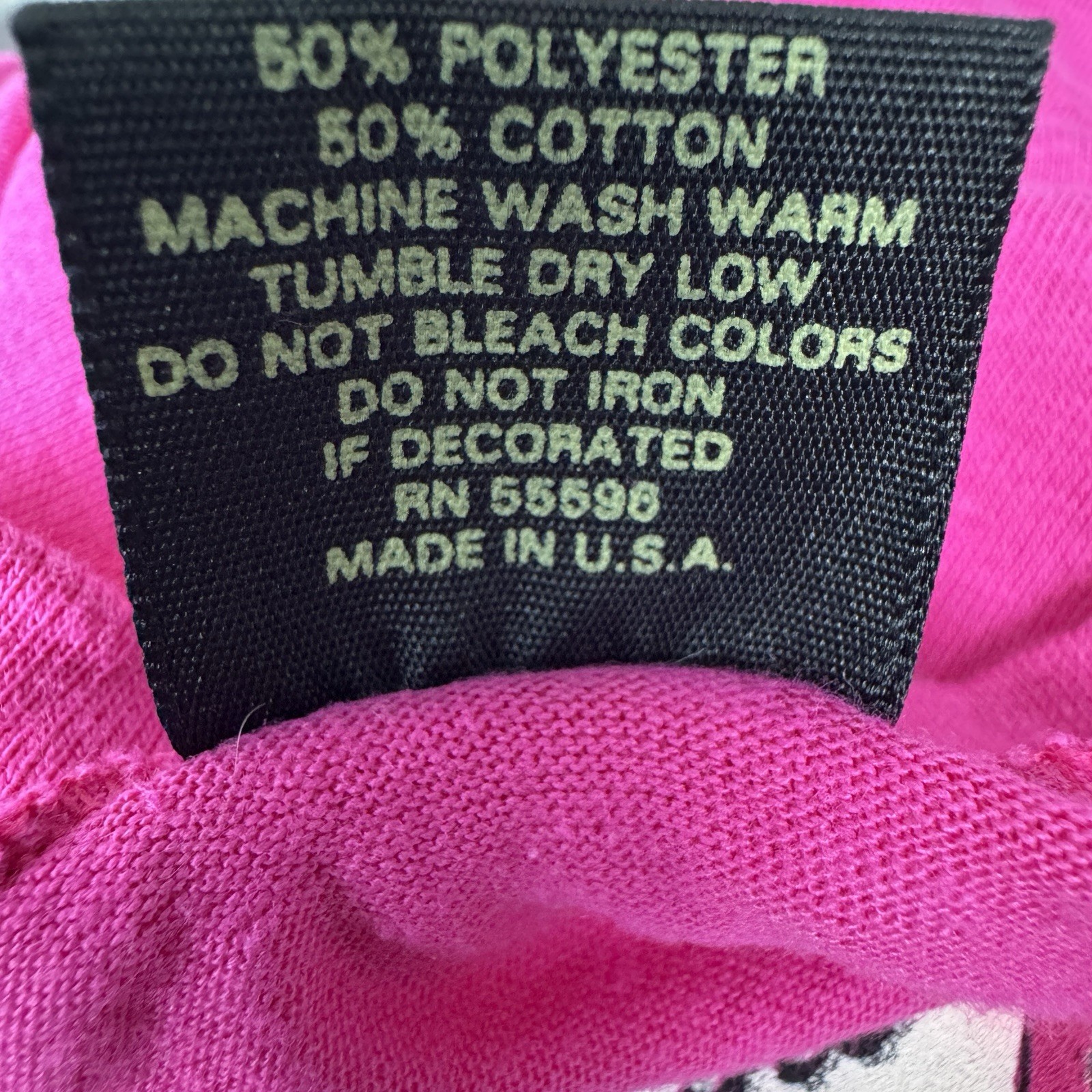 Vtg 80s Lifestyles of Poor & Unknown Top Half Tropix Pink Single Stitch Tee Sz L