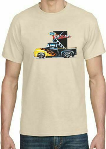 Adult DryBlend® T-Shirt – ( USED CARS FLAMED PICK UP – FORD / TRUCK)