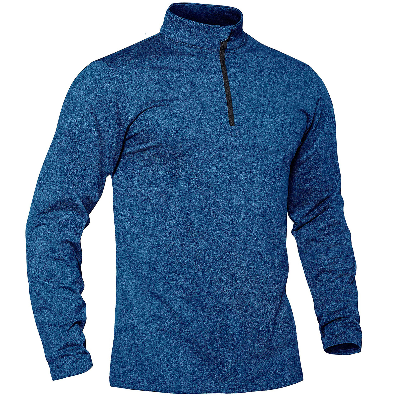 Men’s 1/4 Zip Pullover Sweater Lightweight Long Sleeve Gym Workout Outdoor Shirt