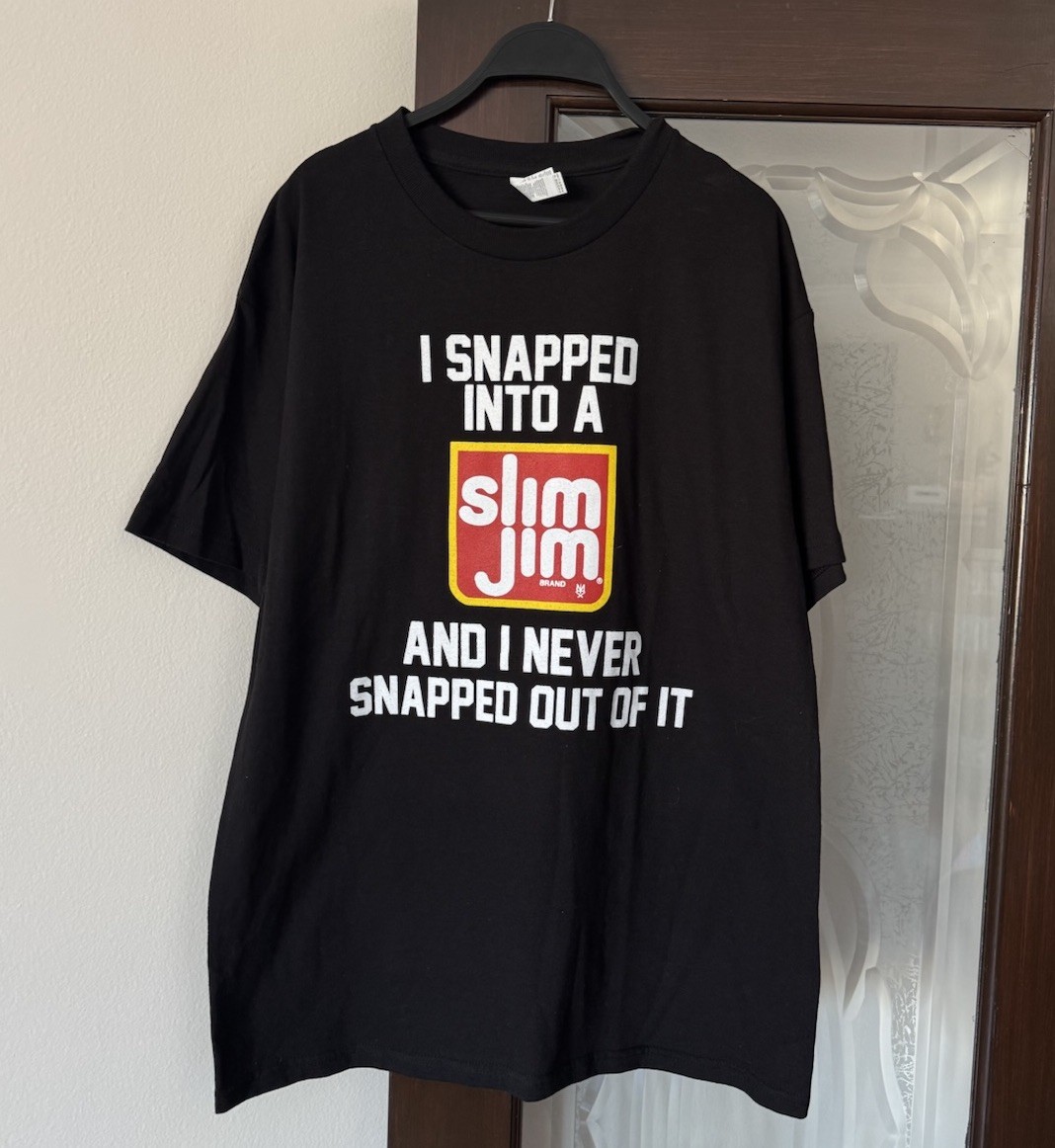 Meth Syndicate Snap Into A Slim Jim American Apparel Large L Shirt