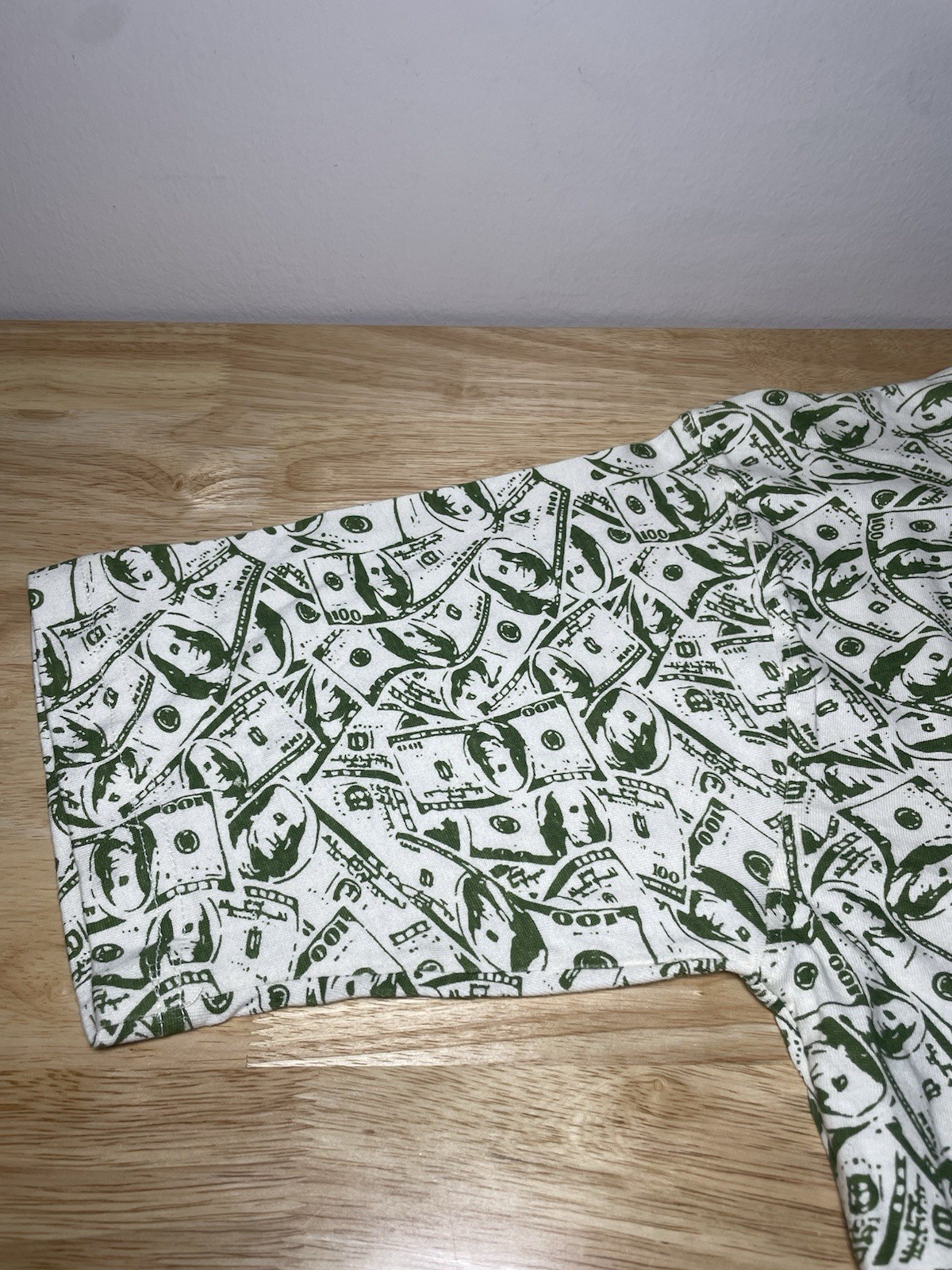 BNWT RoadBlock Ben Franklin 100 Dollar Bill $100 All Over Pattern T Shirt Mens M