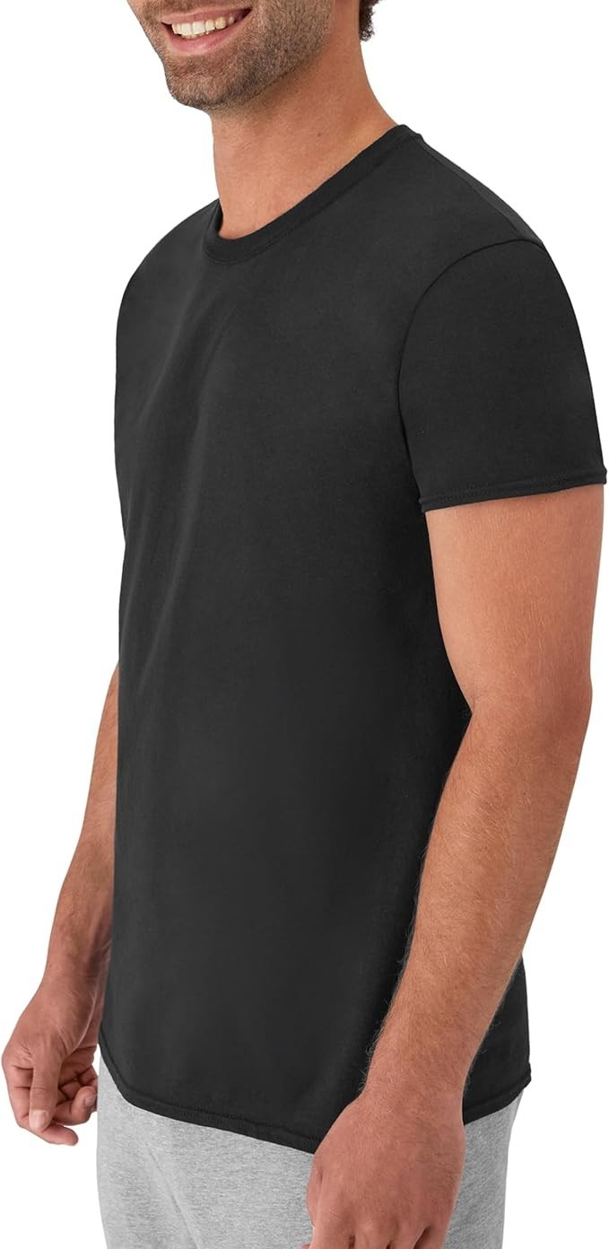 Hanes T-Shirt 6-Pack Men’s ComfortSoft TAGLESS Crewneck Short Sleeve Tee Value