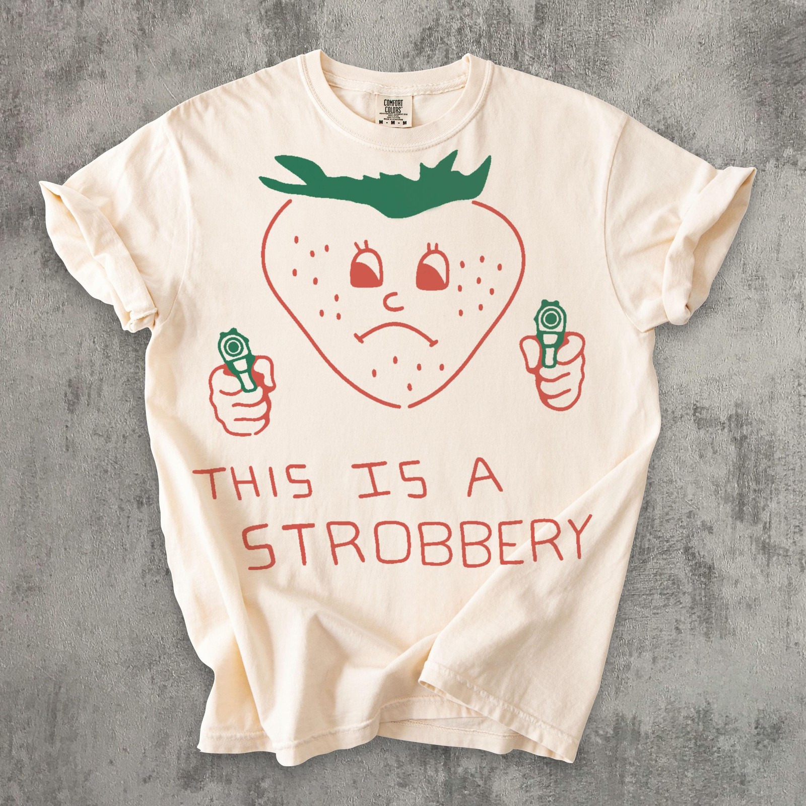 This Is Strobbery Funny Strawberry T-Shirt Retro Vintage Graphic Tee
