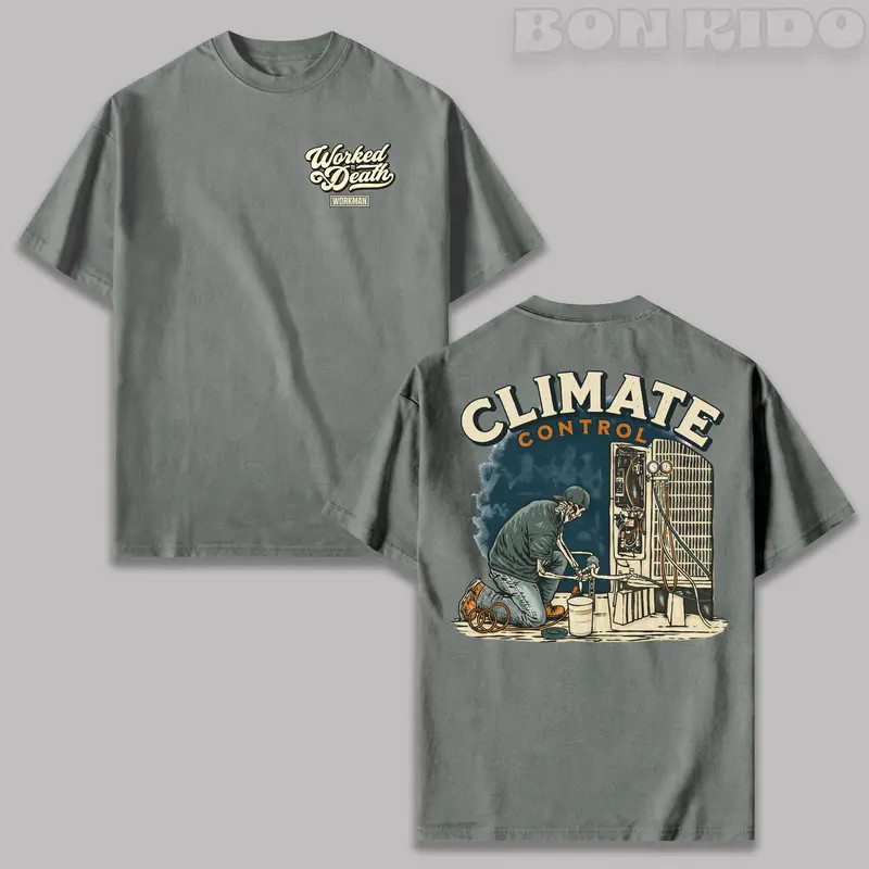 Workman ‘Climate Control’ T-Shirt Limited Edition skull graphic shirt
