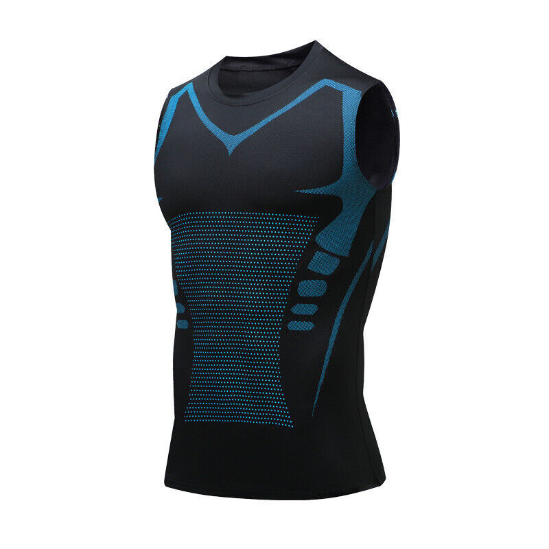 Men’s New Vitaboost Compression Shirt Version Ionic Shaping Sleeveless Vest