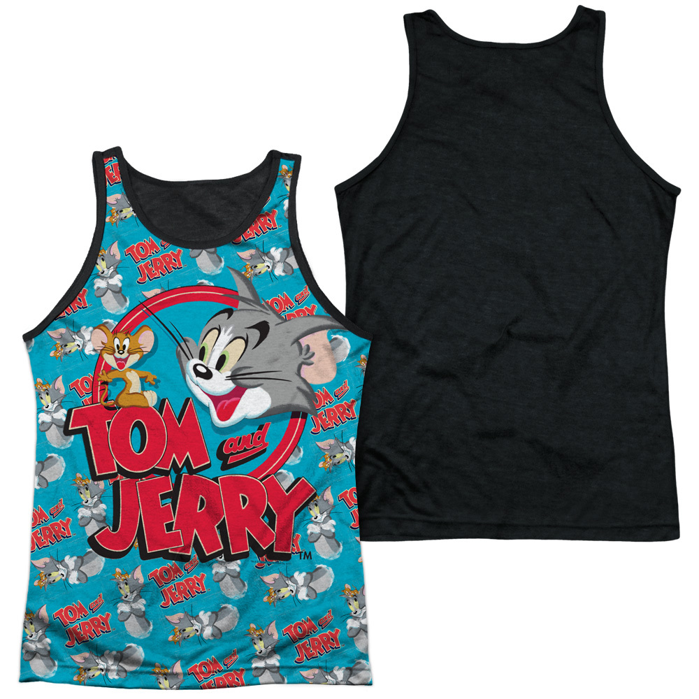 TOM AND JERRY DOUBLE Licensed Adult Men’s Graphic Tank Top Tee SM-3XL