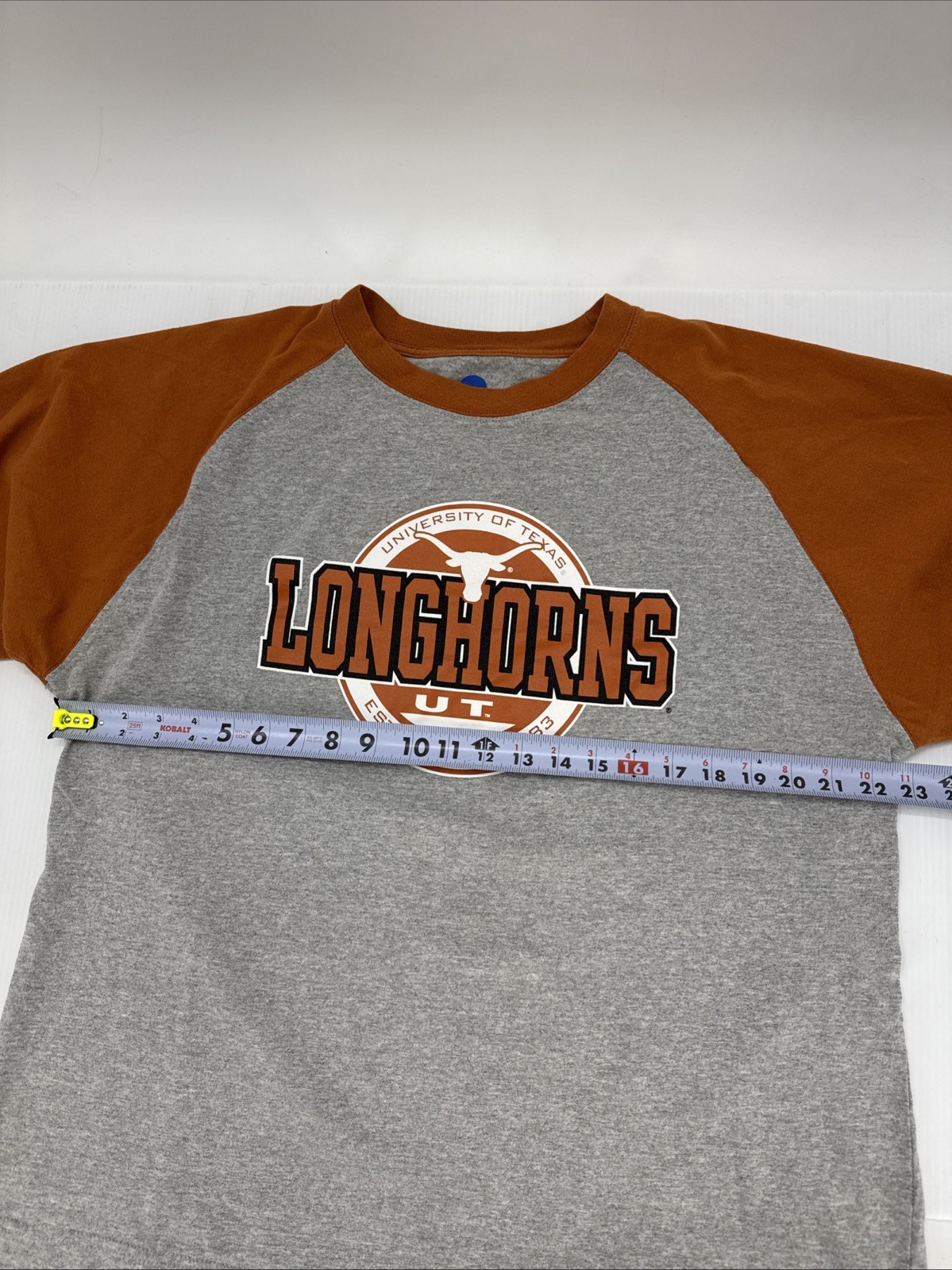 TEXAS LONGHORNS Official NCAA Authentic Apparel Burnout Raglan T-Shirt Sz XL