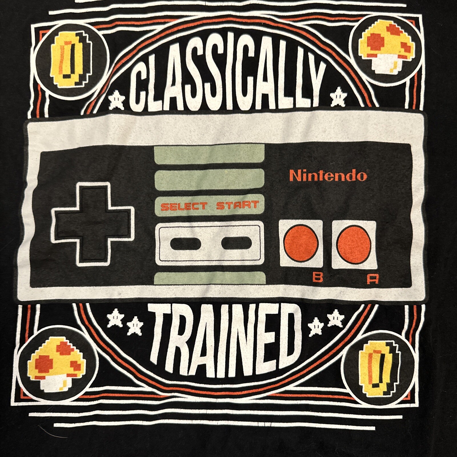 Nintendo Entertainment System T Shirt Classically Trained Size Medium Black Men