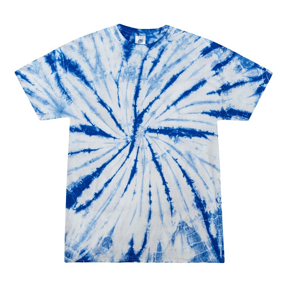 Multi-Color Tie Dye Spider T-Shirts, Adults Short Sleeve Cotton Colortone